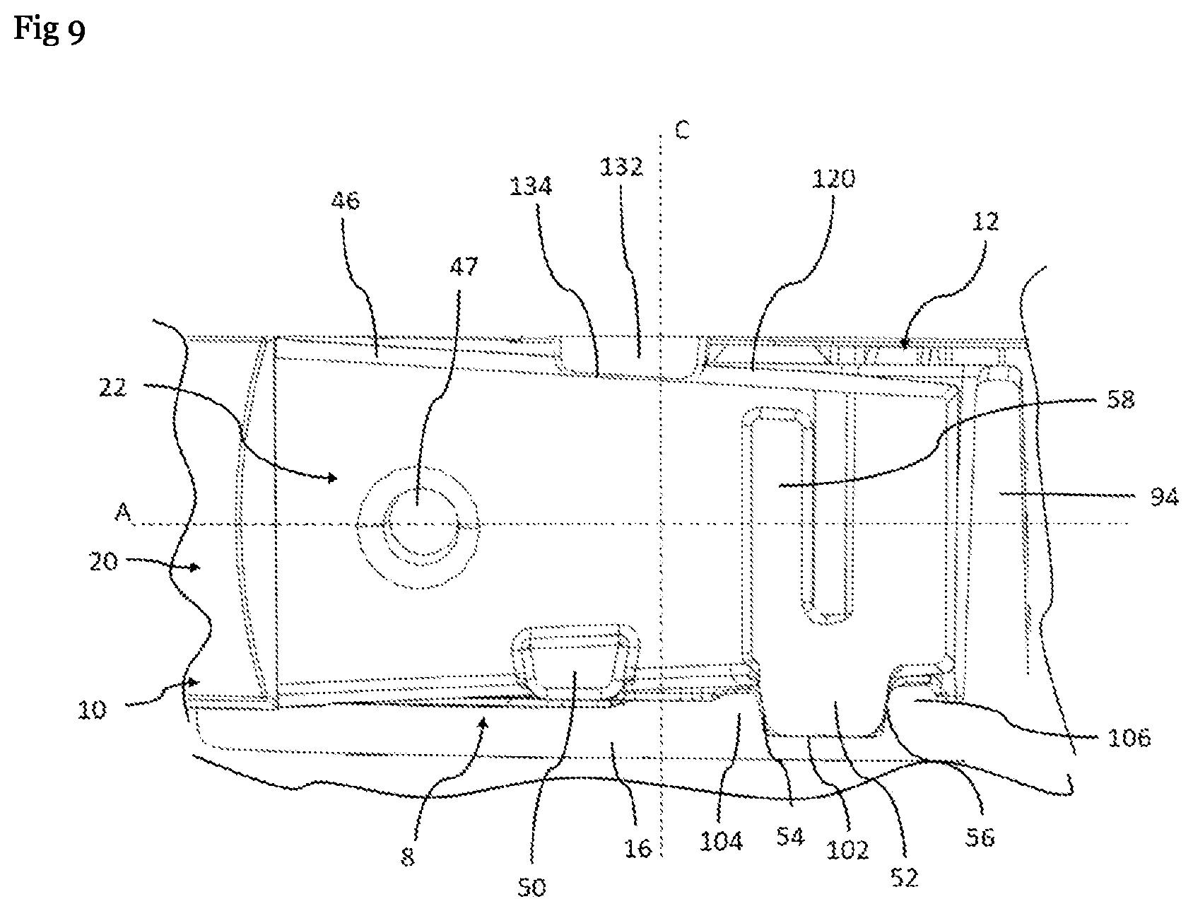 Patent US12422121 Figure 6 – Optical element and light module of a motor vehicle equipped with such an optical element
