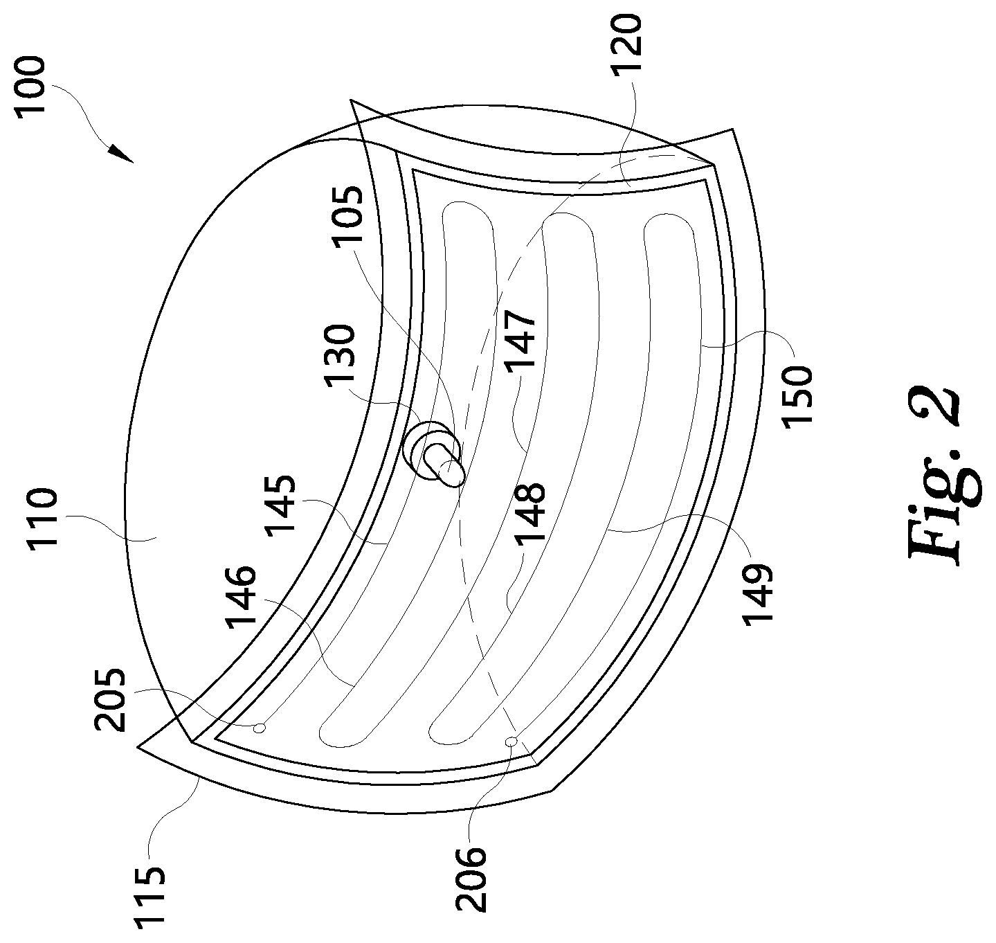 Patent US12422122 Figure 2 – Deicing system for an automotive lamp