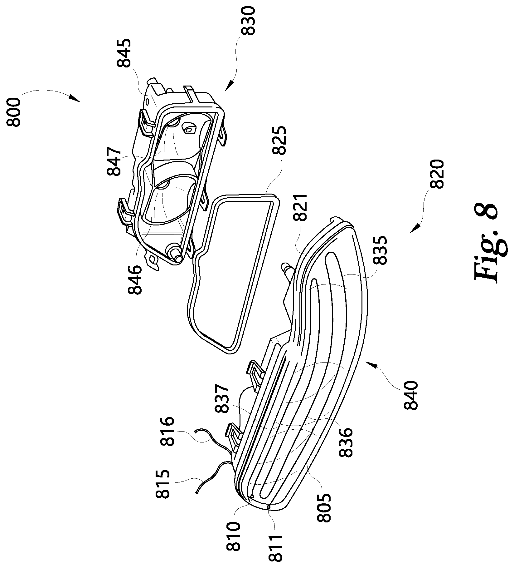 Patent US12422122 Figure 5 – Deicing system for an automotive lamp