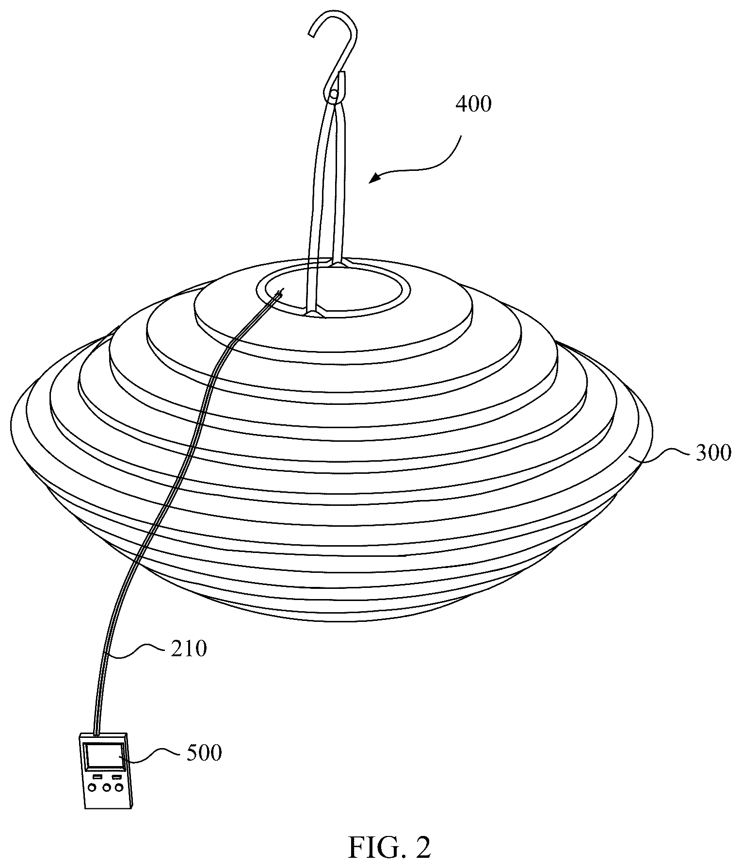 Patent US12422123 Figure 2 – Lantern-shaped decorative lamp and lighting device