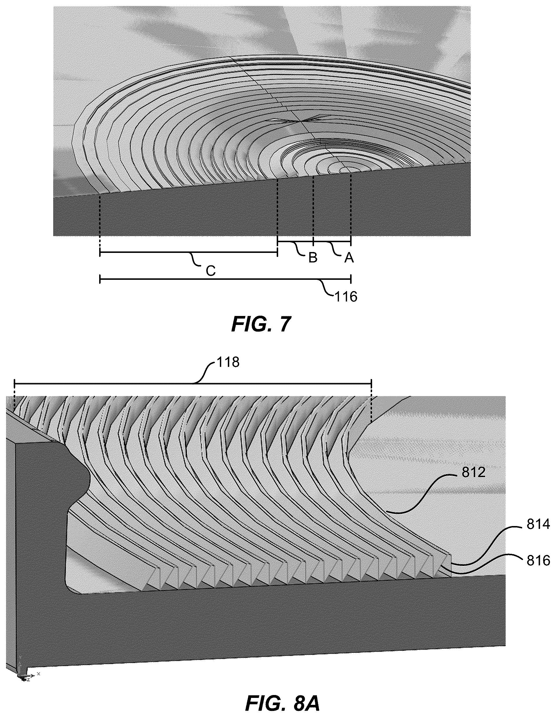 Patent US12422124 Figure 8 – Multi-region optic for flat illumination and color consistency