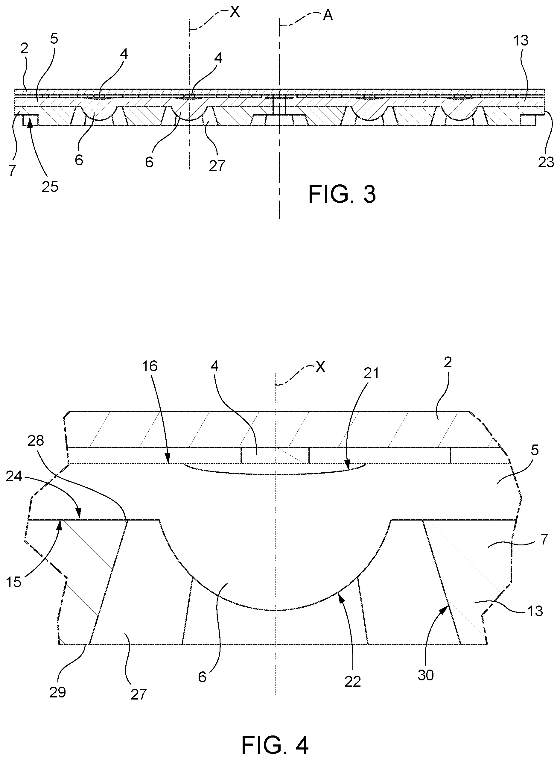Patent US12422126 Figure 2 – LED lighting device with honeycomb grid