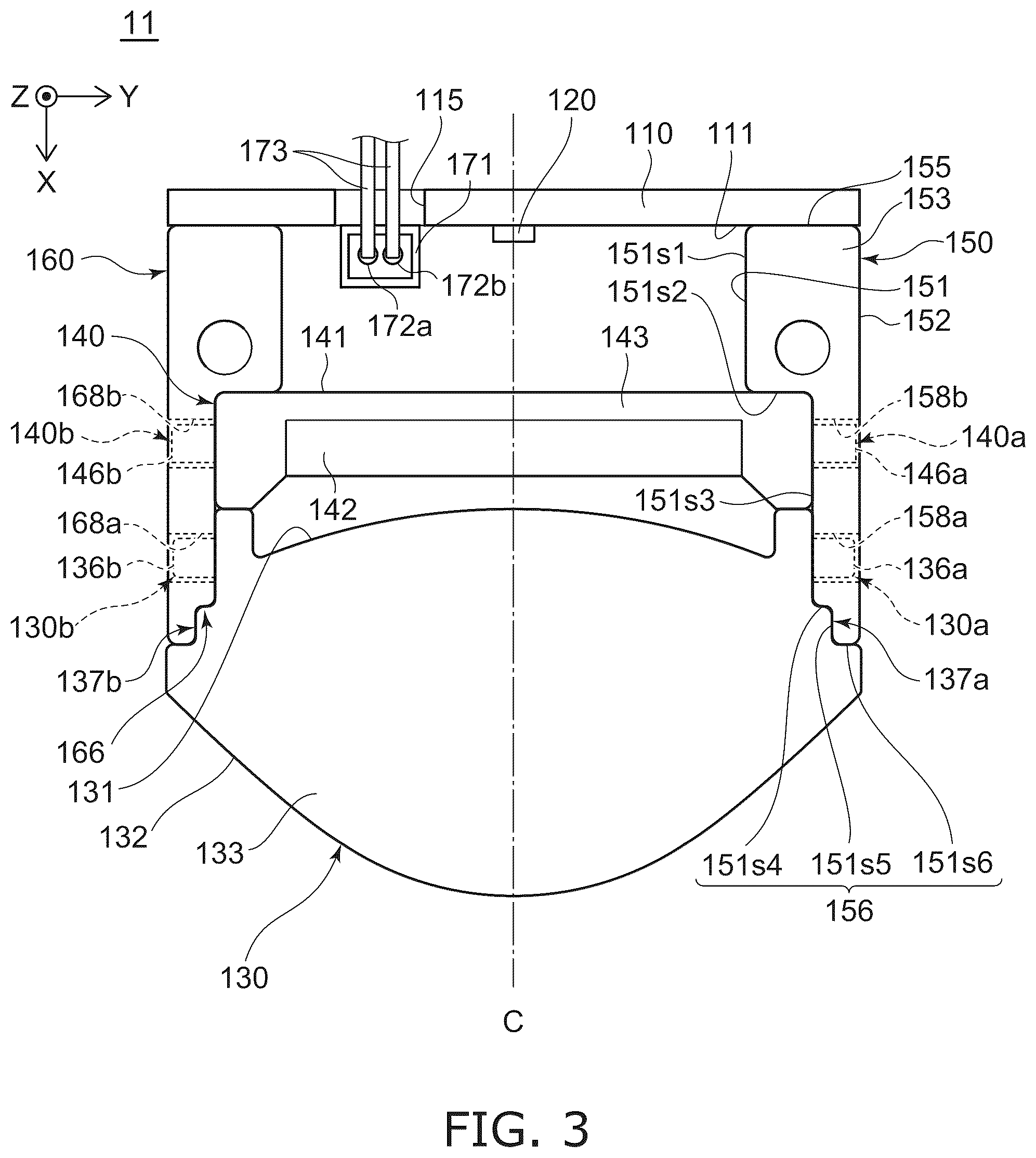 Patent US12422127 Figure 3 – Lighting module and lighting device