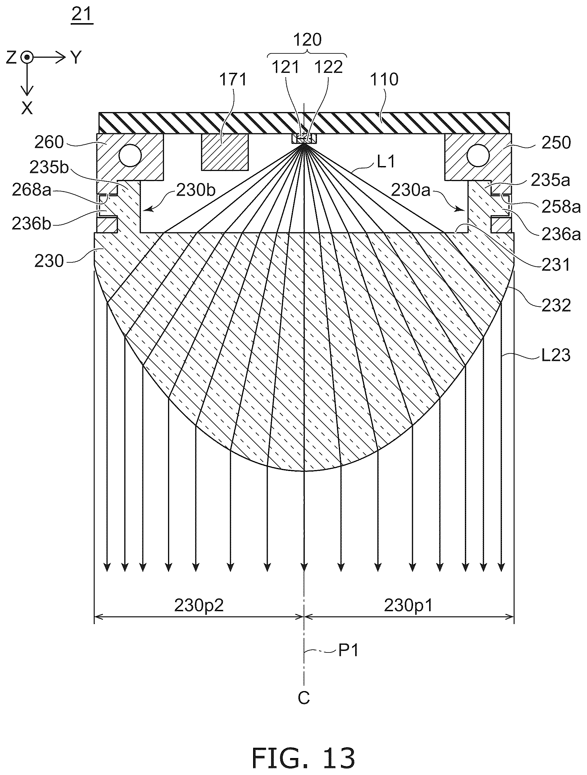 Patent US12422127 Figure 13 – Lighting module and lighting device