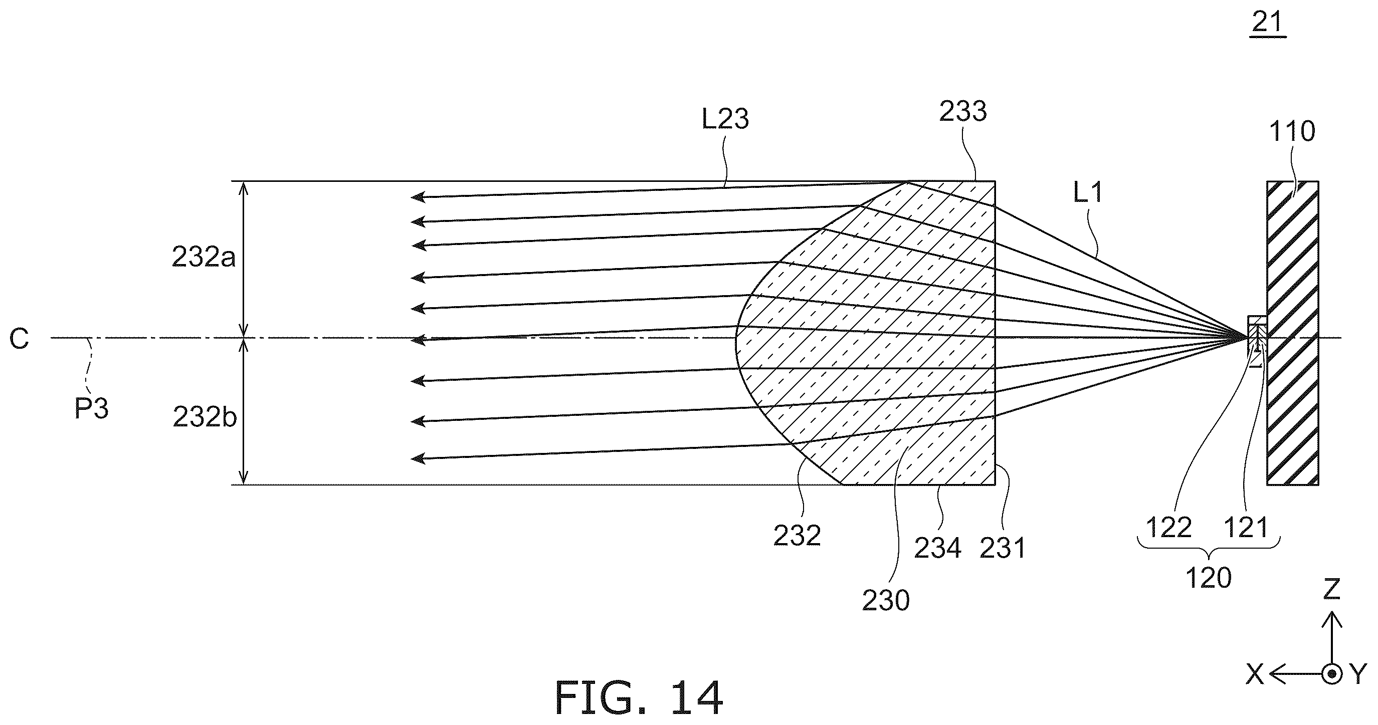 Patent US12422127 Figure 14 – Lighting module and lighting device