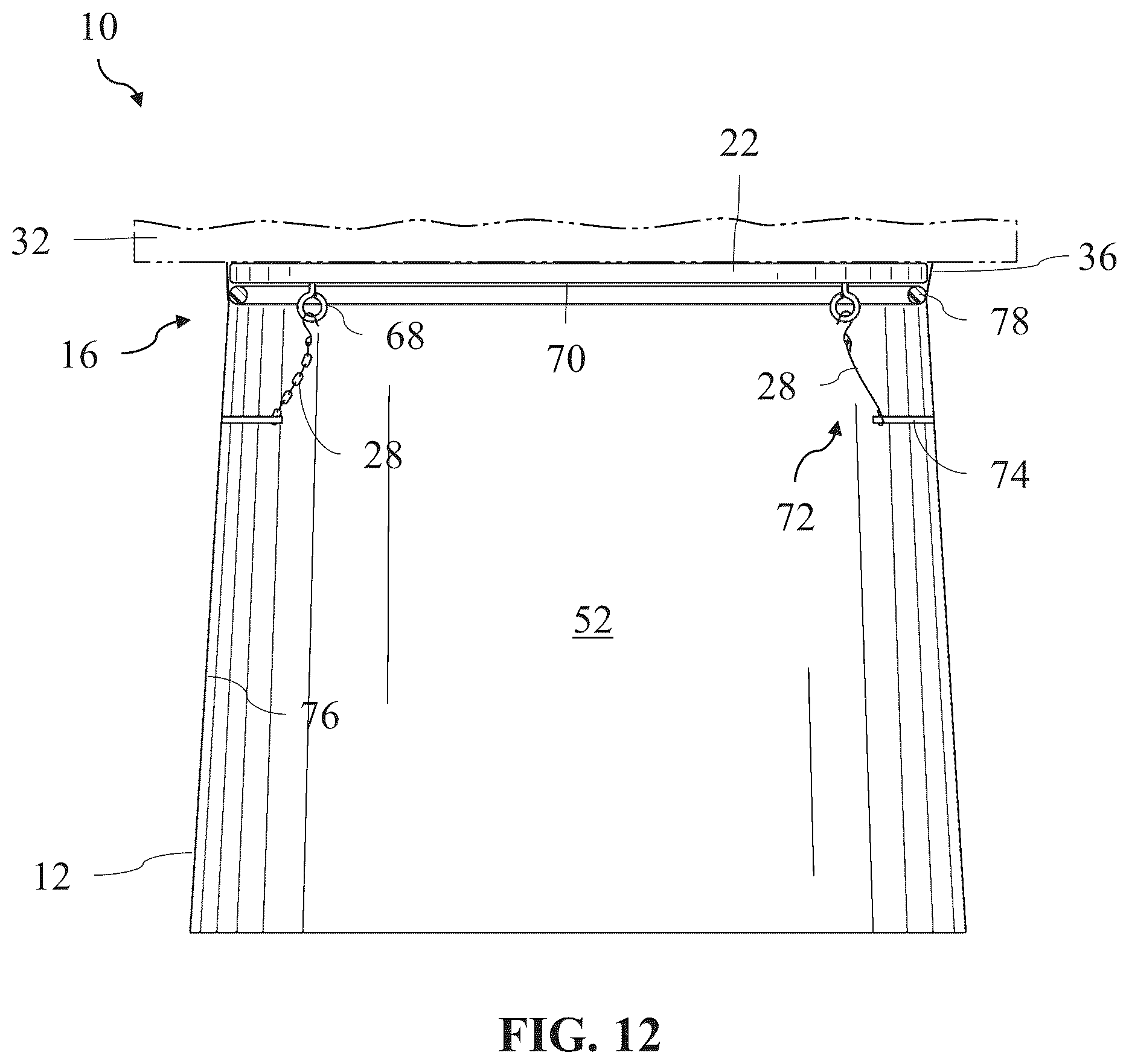 Patent US12422128 Figure 8 – Decorative assembly for a light fixture