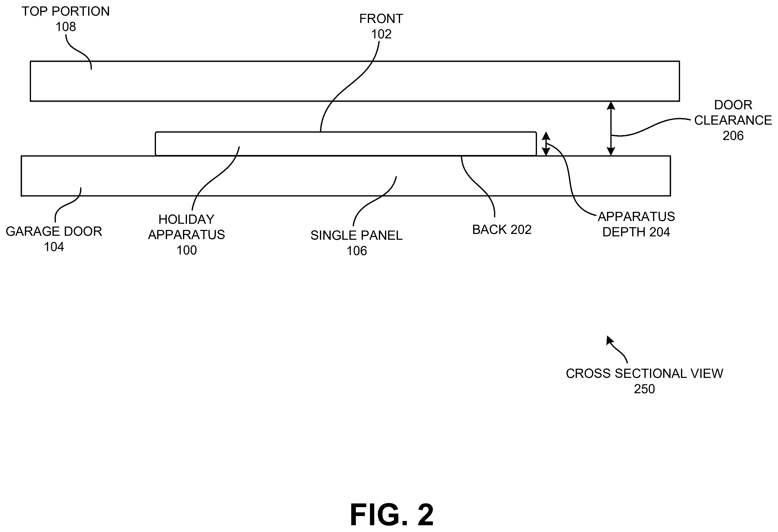Patent US12422131 Figure 3 – Magnetically mounted decorative apparatus optimized to remain mounted on a metallic garage door and associated method of manufacture