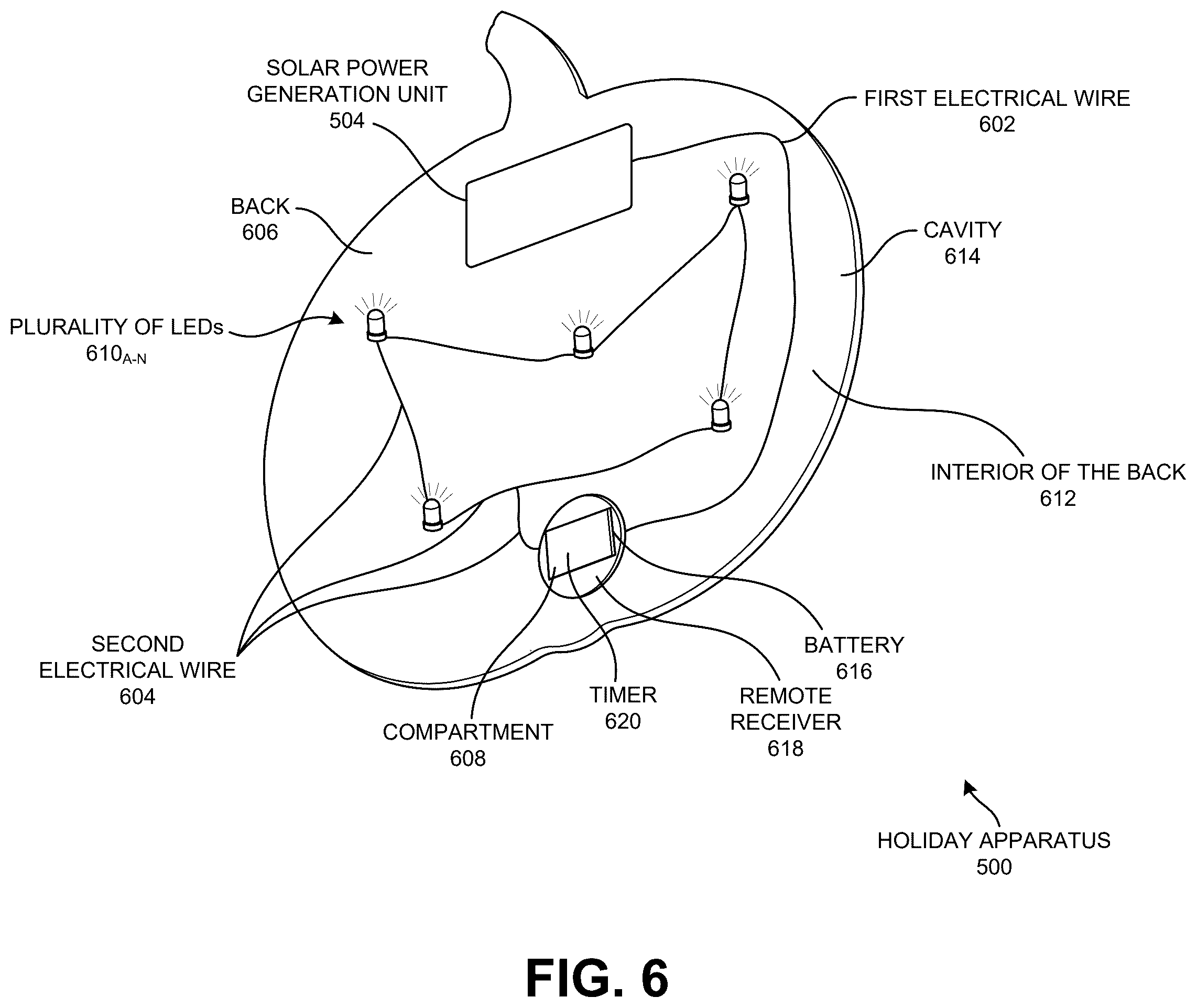 Patent US12422131 Figure 7 – Magnetically mounted decorative apparatus optimized to remain mounted on a metallic garage door and associated method of manufacture