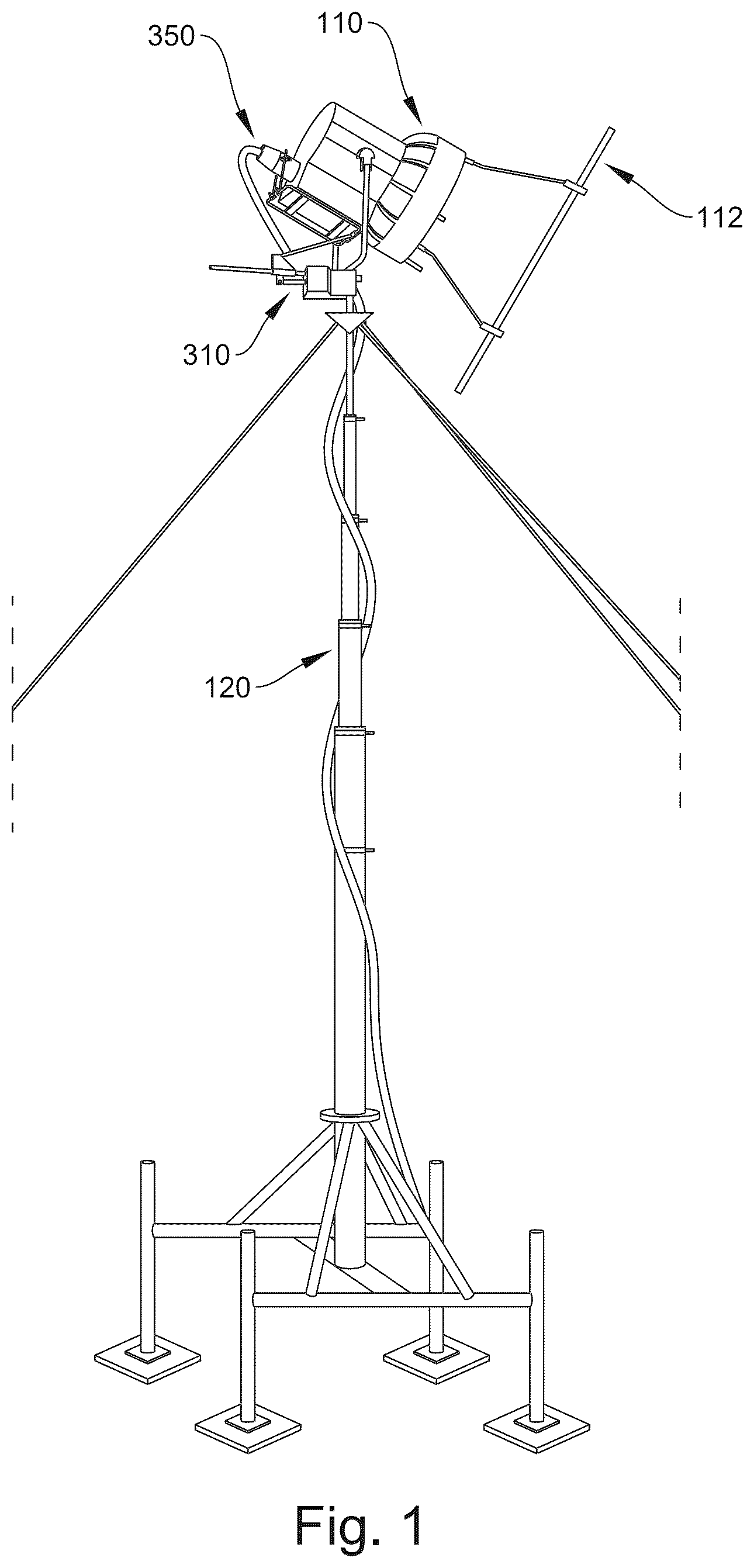 Patent US12422132 Figure 1 – Remote light adjustment apparatus for audio-visual applications