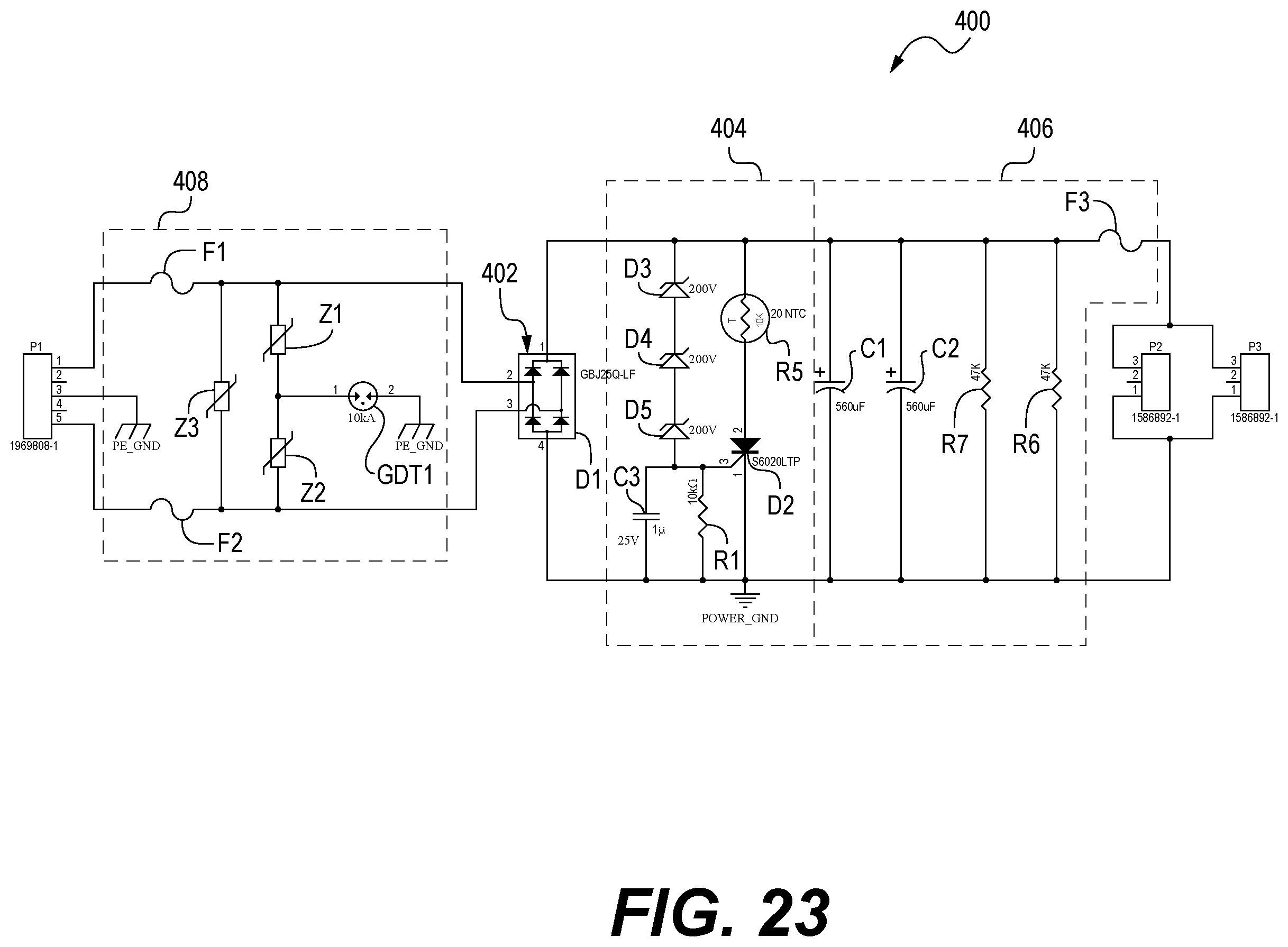 Patent US12422133 Figure 19 – LED luminaire for retrofitting a lighting system with LED lights