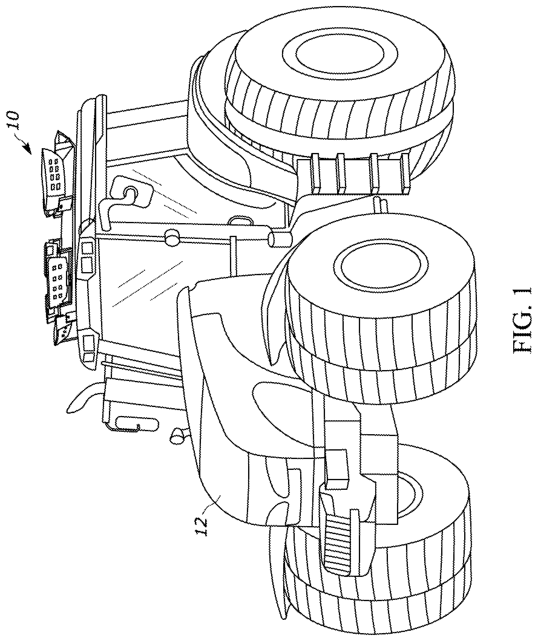 Patent US12422135 Figure 1 – Vehicle lighting system having illumination characteristics that vary based on detected object class