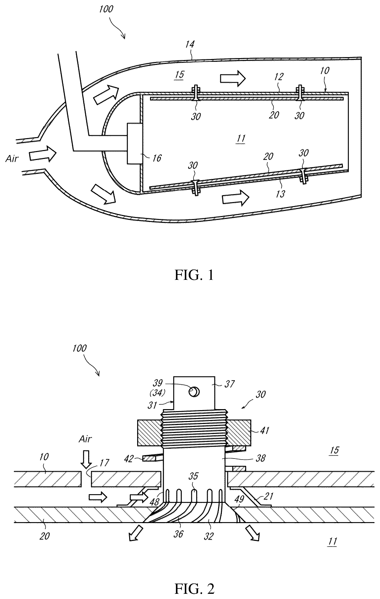 Patent US12422141 — Combustor of gas turbine including a fixture that attaches a liner to an outer wall having a cooling air passage — Figure 1