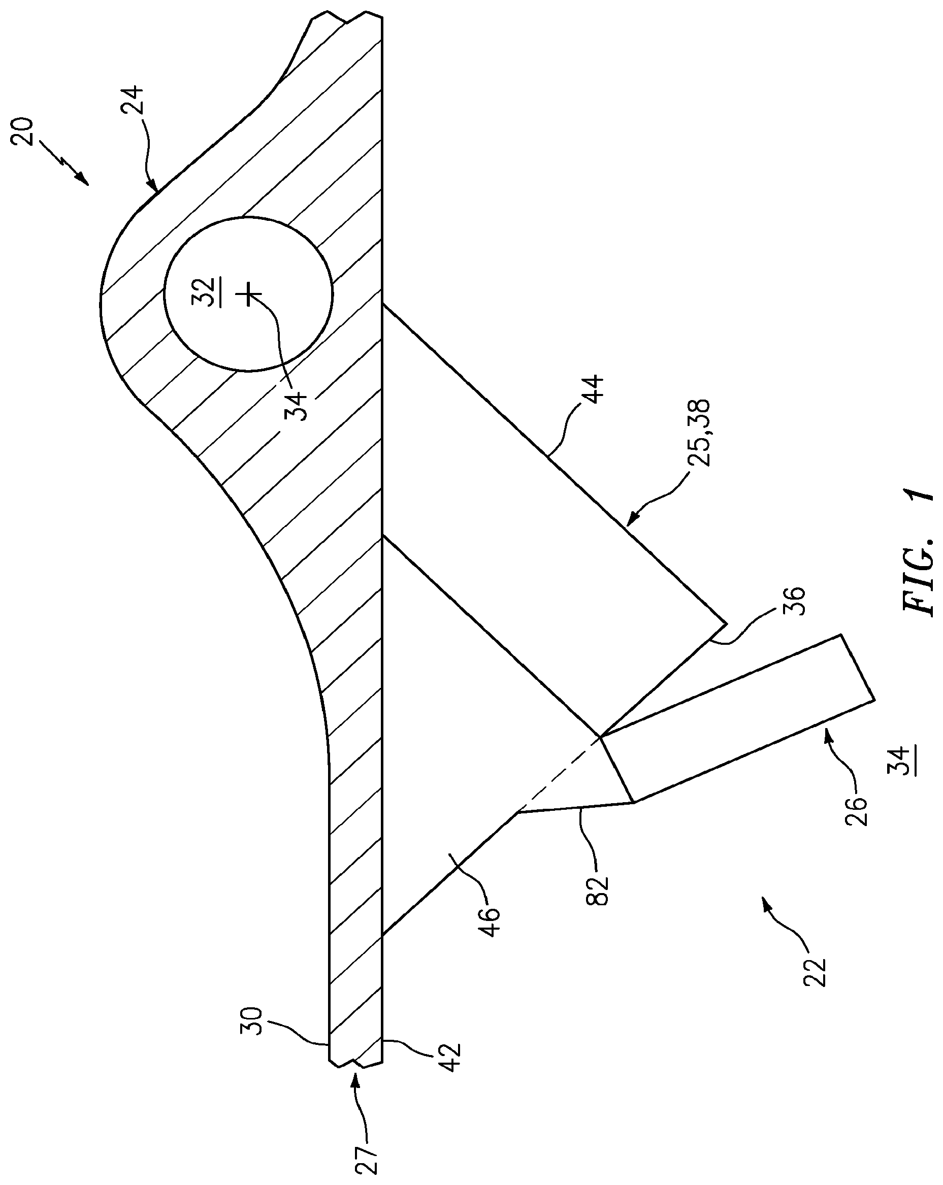 Patent US12422142 Figure 1 – Fuel injector assembly for a turbine engine