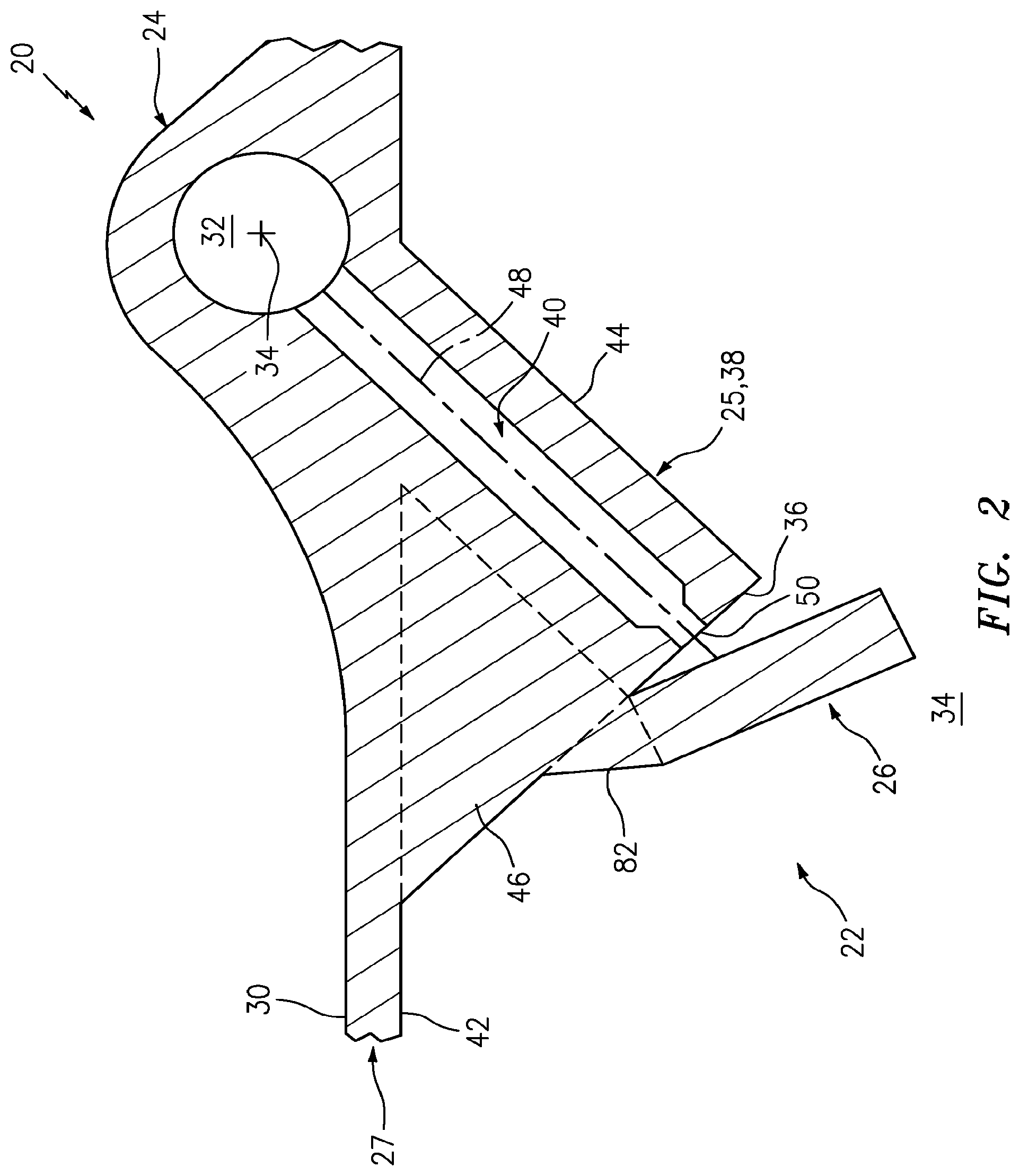 Patent US12422142 Figure 2 – Fuel injector assembly for a turbine engine