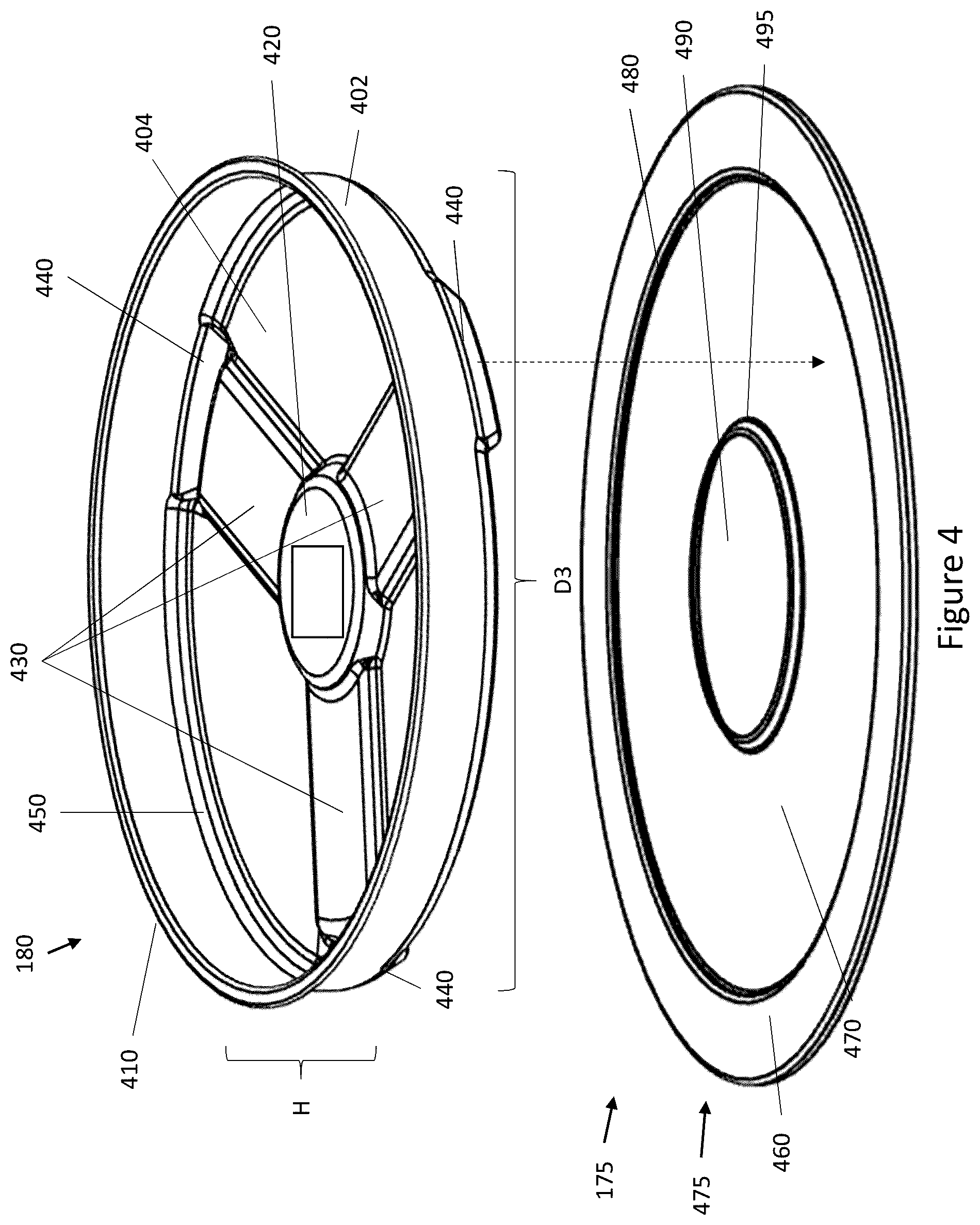 Patent US12422144 Figure 4 – Combustible fuel burning fire pit
