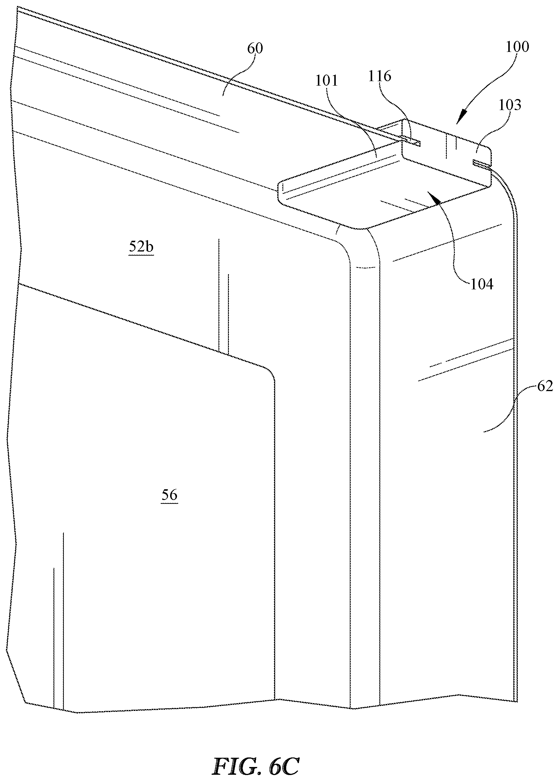 Patent US12422145 Figure 8 – Appliance corner cap