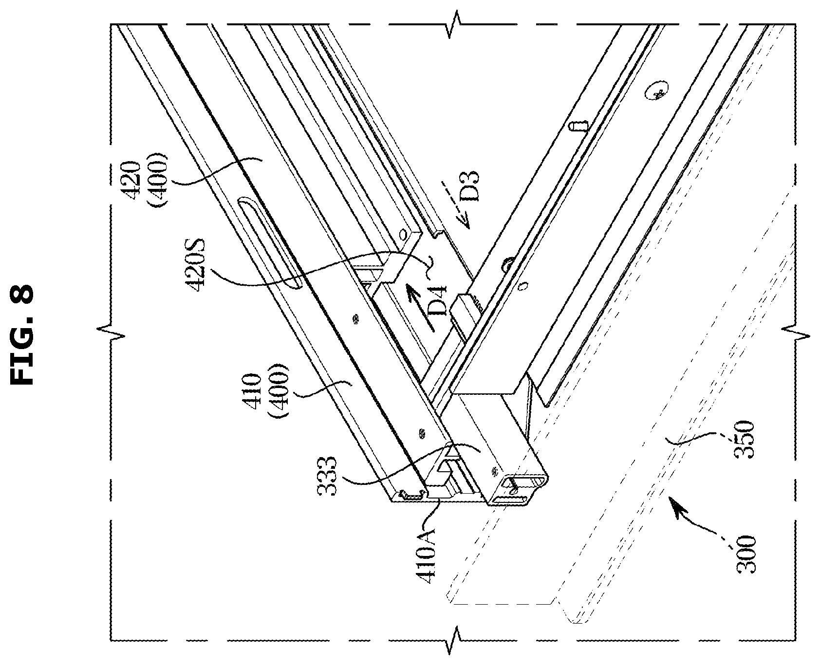 Patent US12422147 Figure 8 – Range hood