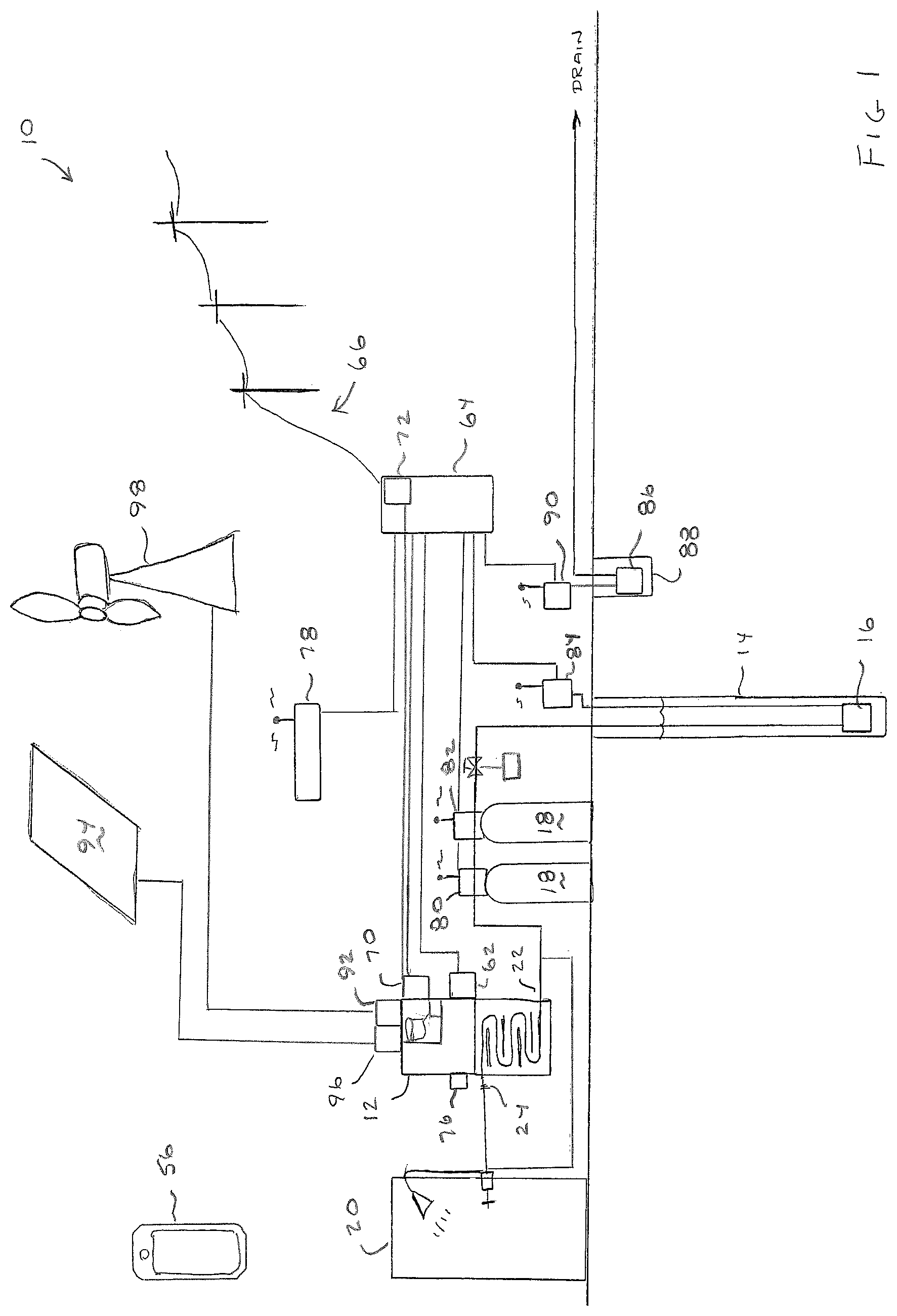 Patent US12422148 Figure 1 – Water heater system