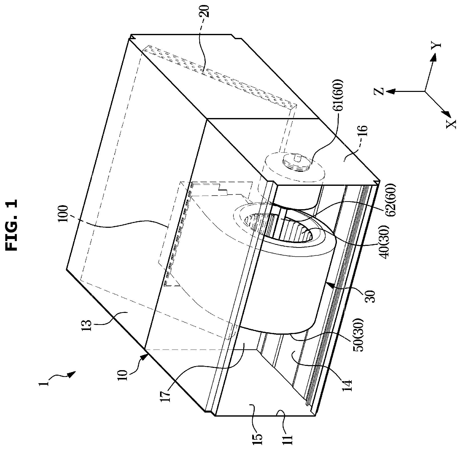 Patent US12422149 Figure 1 – Air conditioner