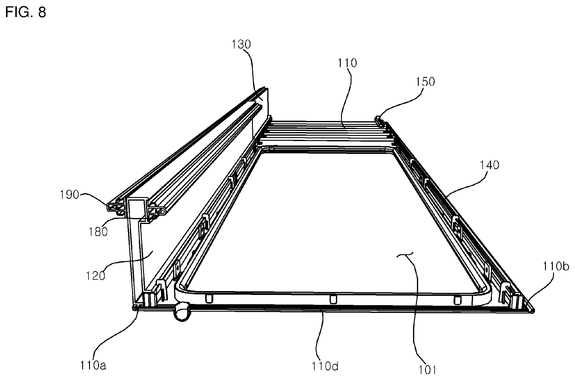 Patent US12422150 Figure 8 – Air conditioner and installation kit