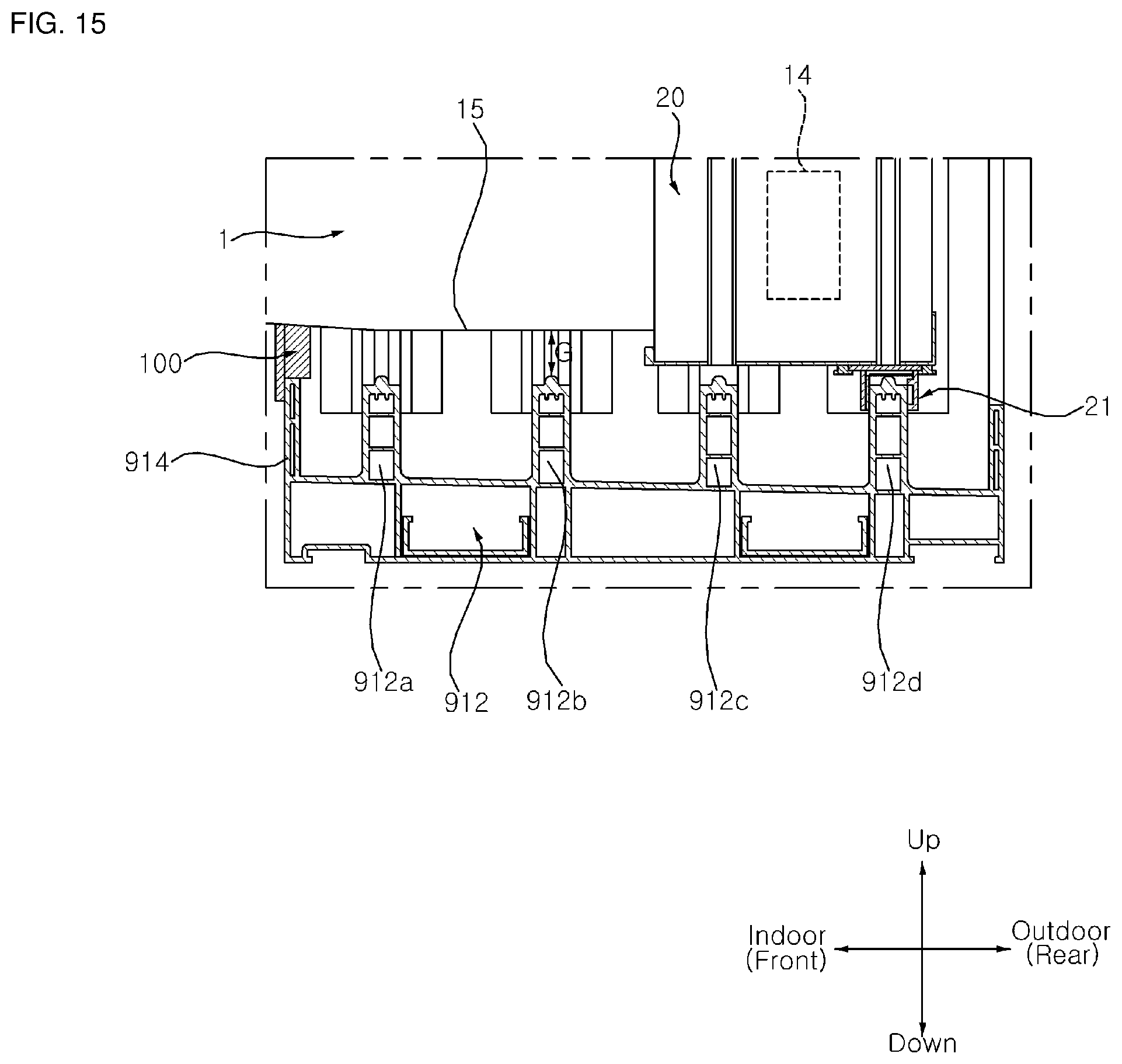 Patent US12422150 Figure 15 – Air conditioner and installation kit