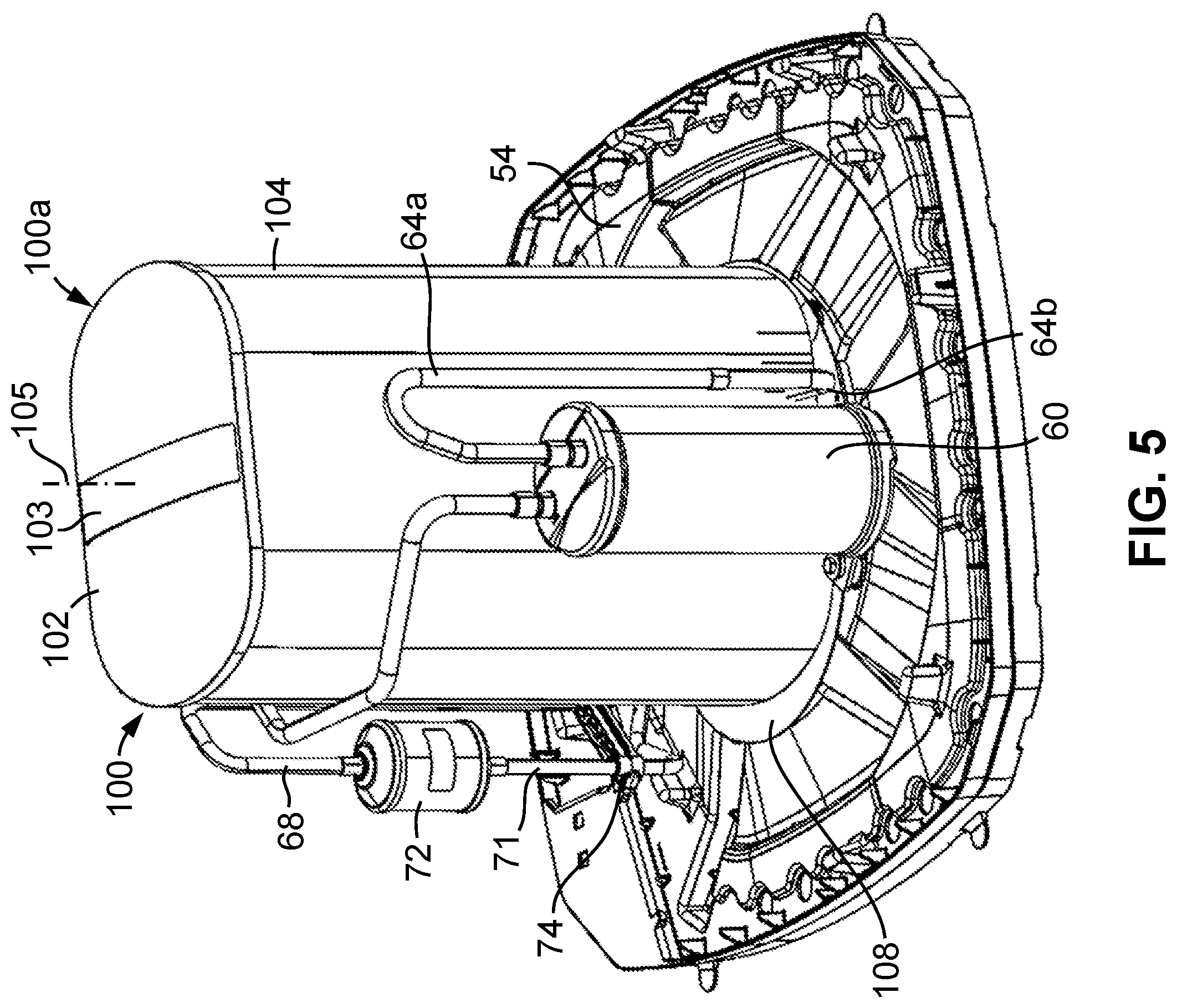 Patent US12422151 Figure 5 – Sound and vibration damping enclosures for refrigerant compressors of climate control systems