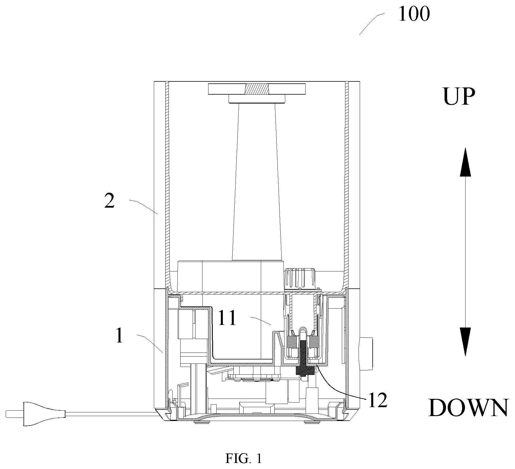 Patent US12422153 Figure 1 – Humidifier