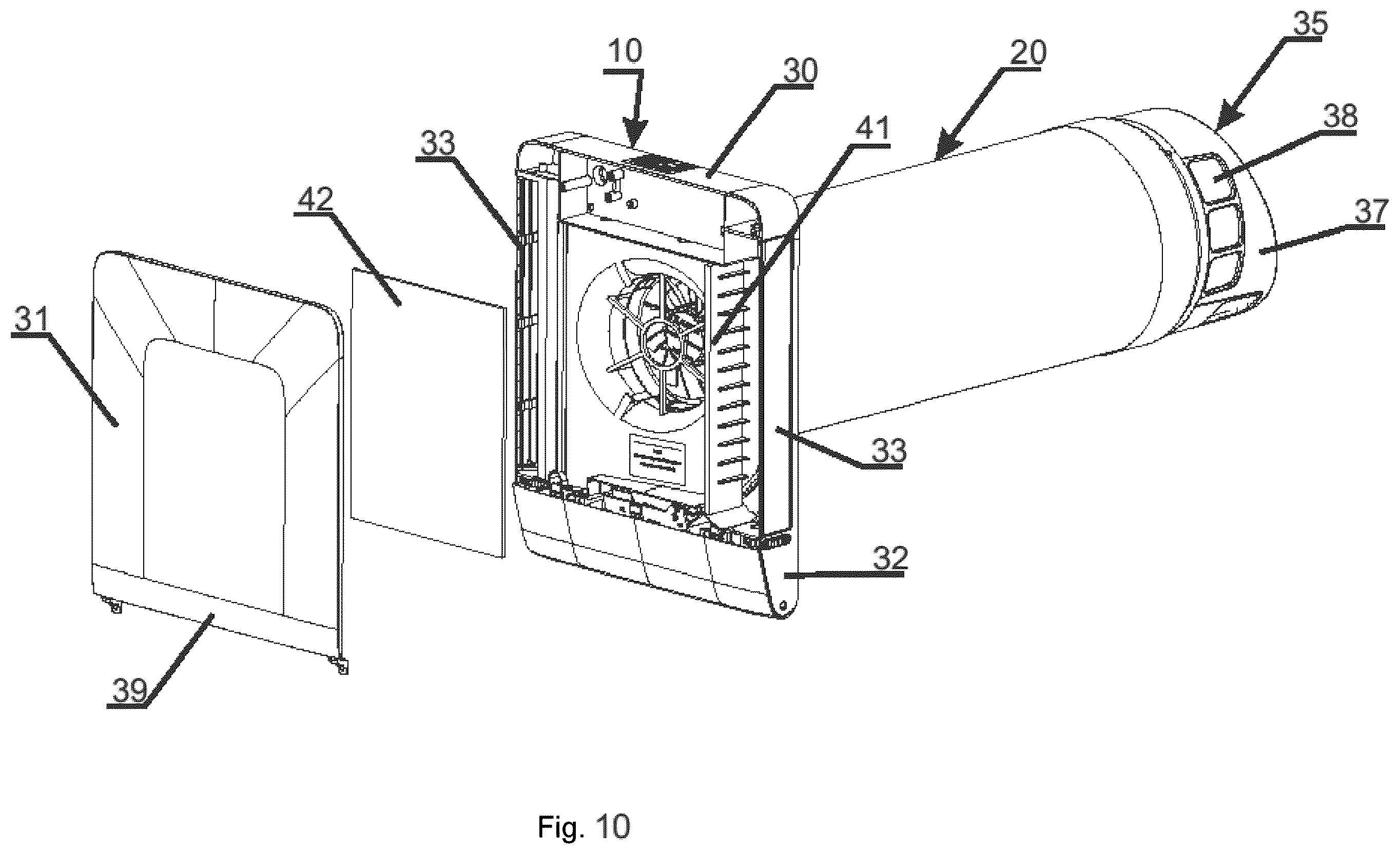 Patent US12422154 Figure 6 – Decentralized supply and exhaust unit with heat recovery