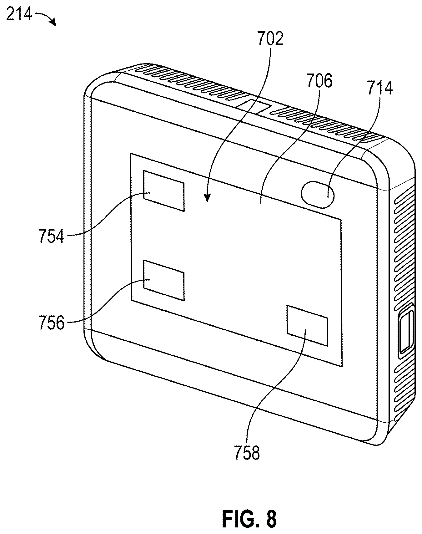 Patent US12422155 Figure 8 – Thermostat with epidemic control ventilation
