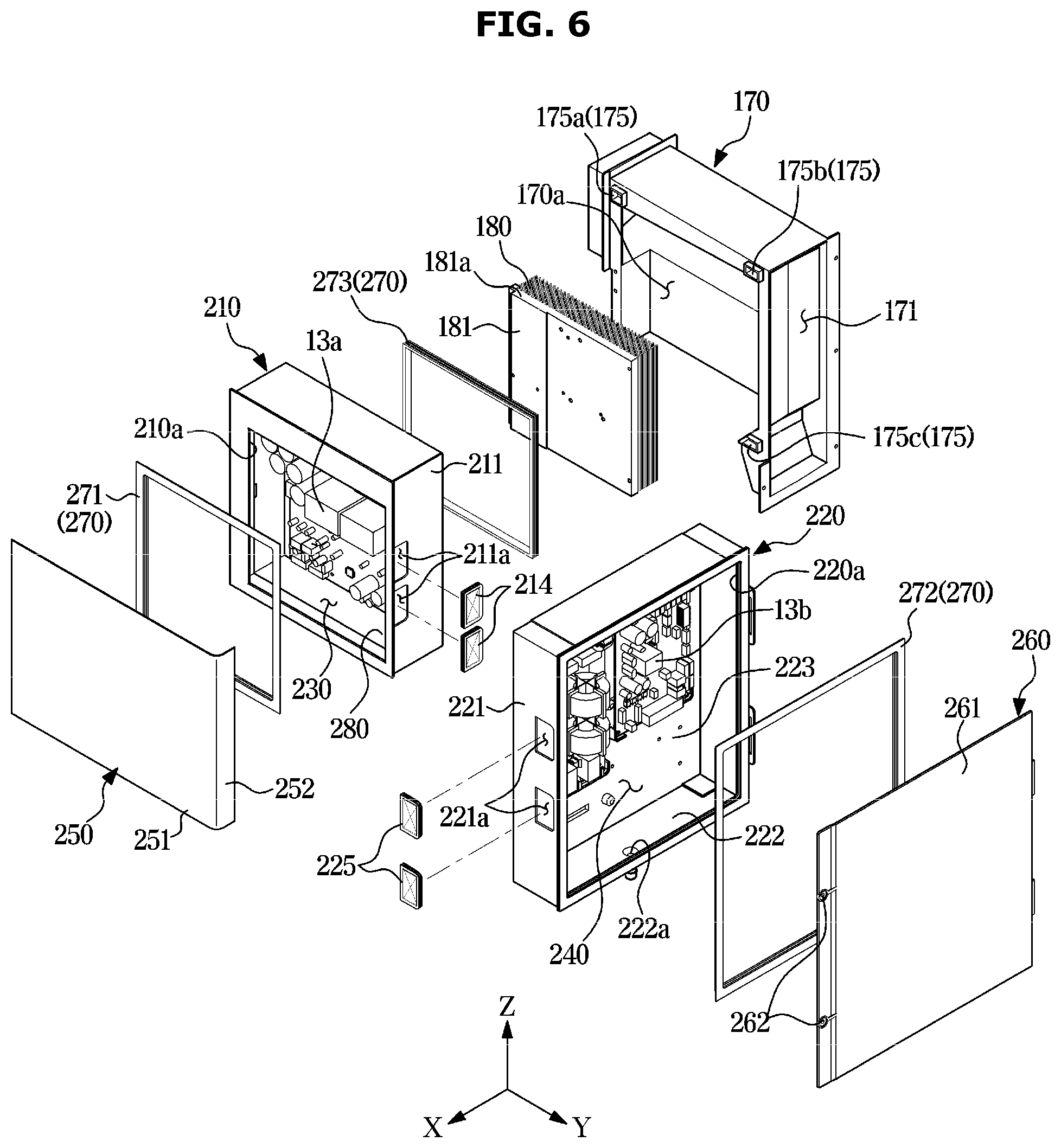 Patent US12422156 Figure 6 – Outdoor unit of air conditioner