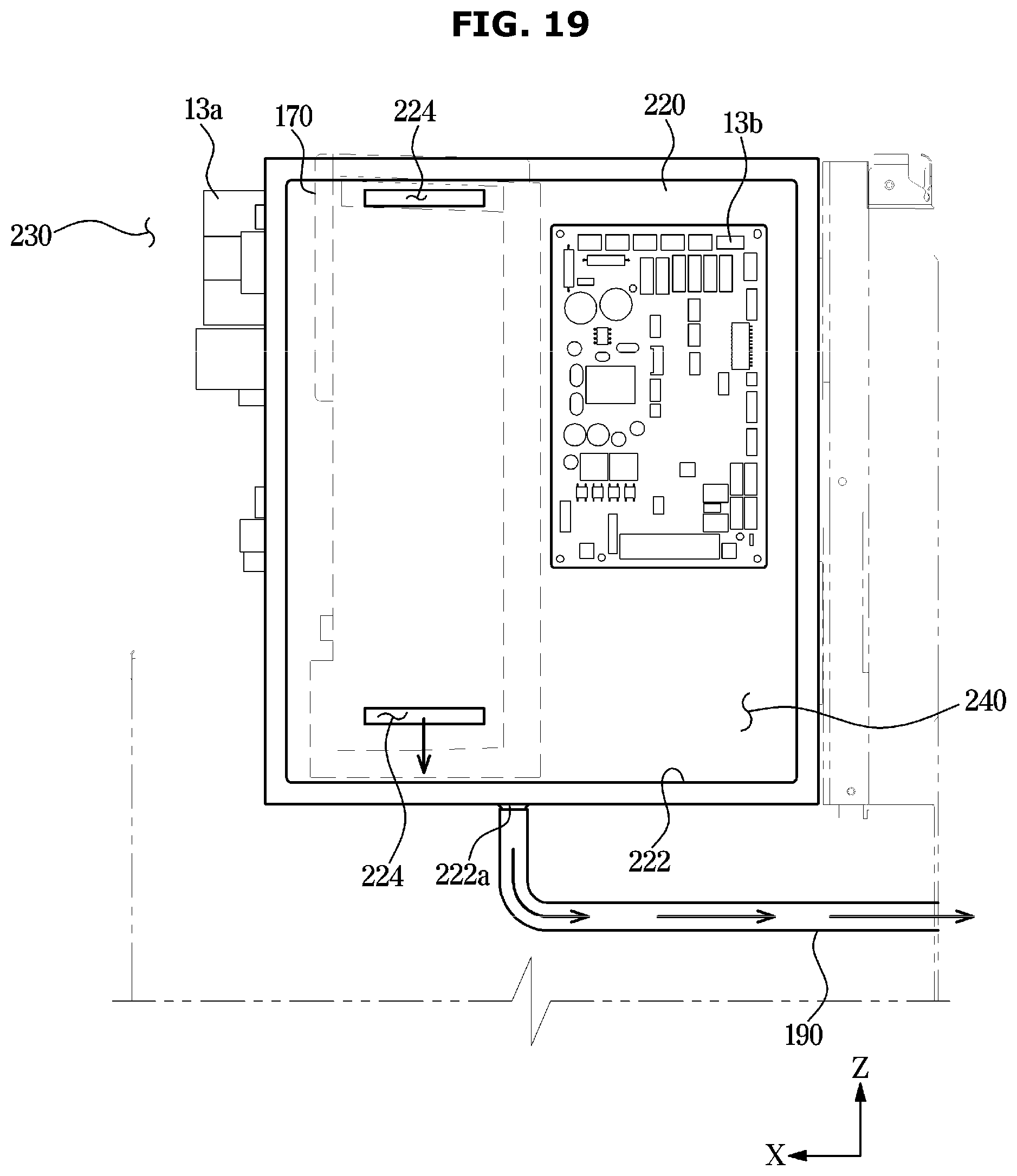 Patent US12422156 Figure 19 – Outdoor unit of air conditioner