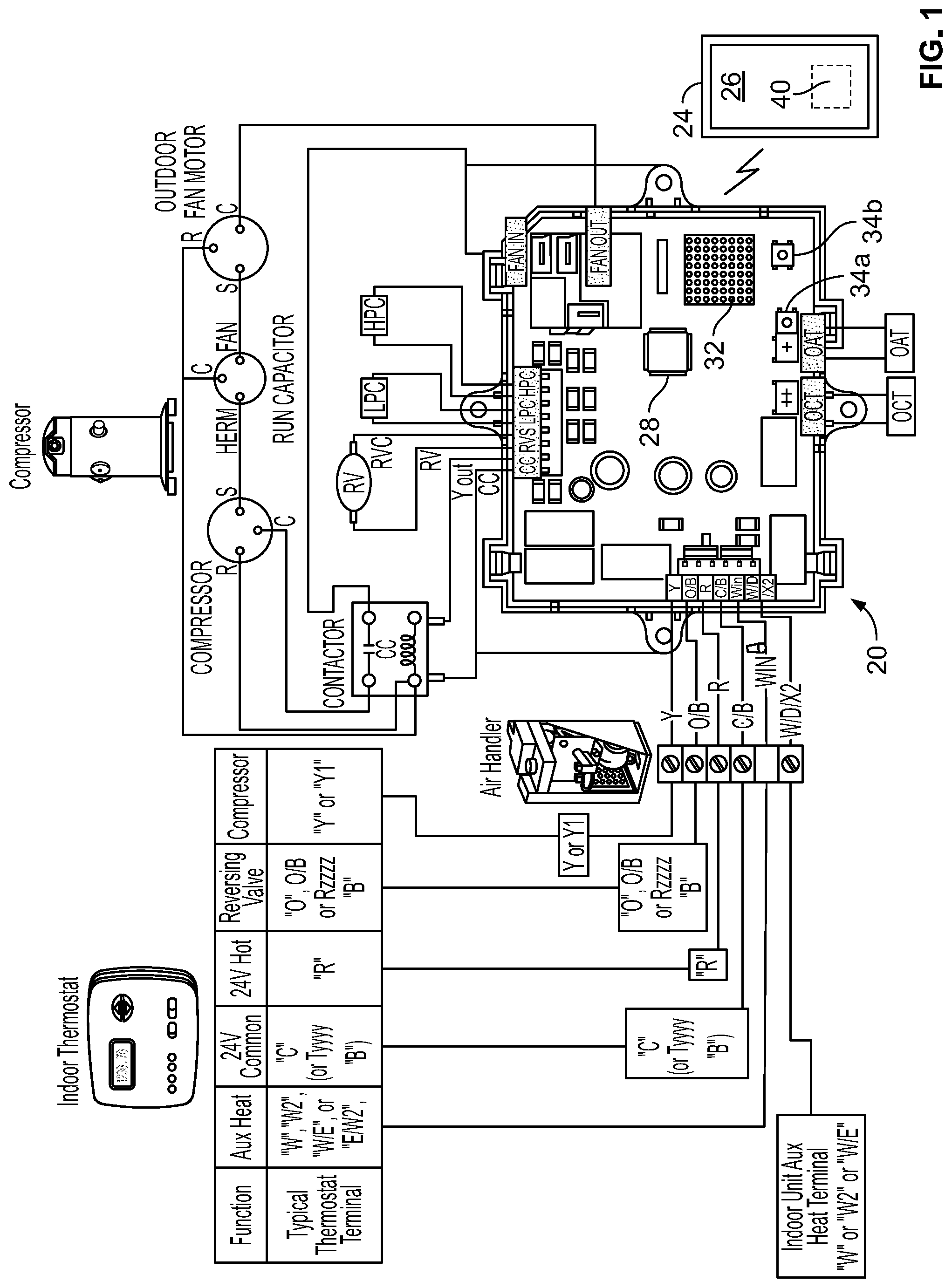 Patent US12422157 Figure 1 – Wirelessly configuring climate control system controls