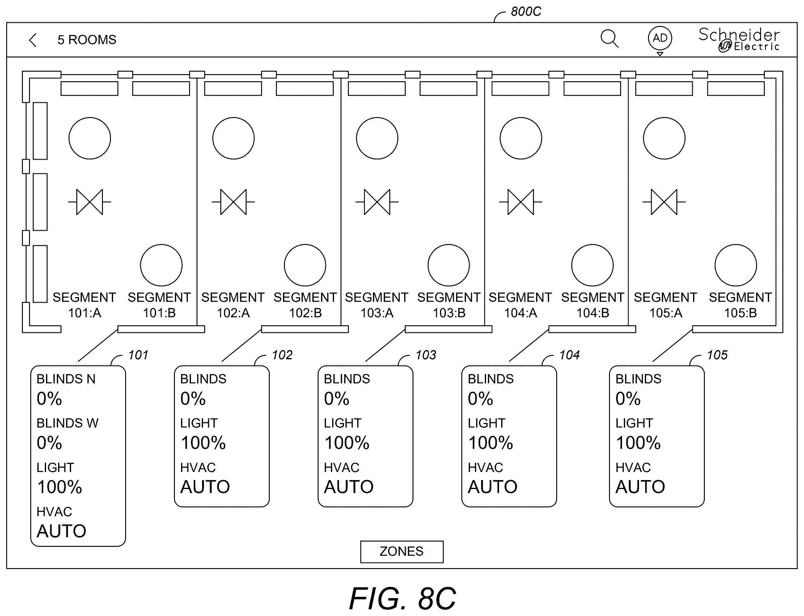 Patent US12422159 Figure 20 – Systems and methods for reconfiguring rooms in an area in a building