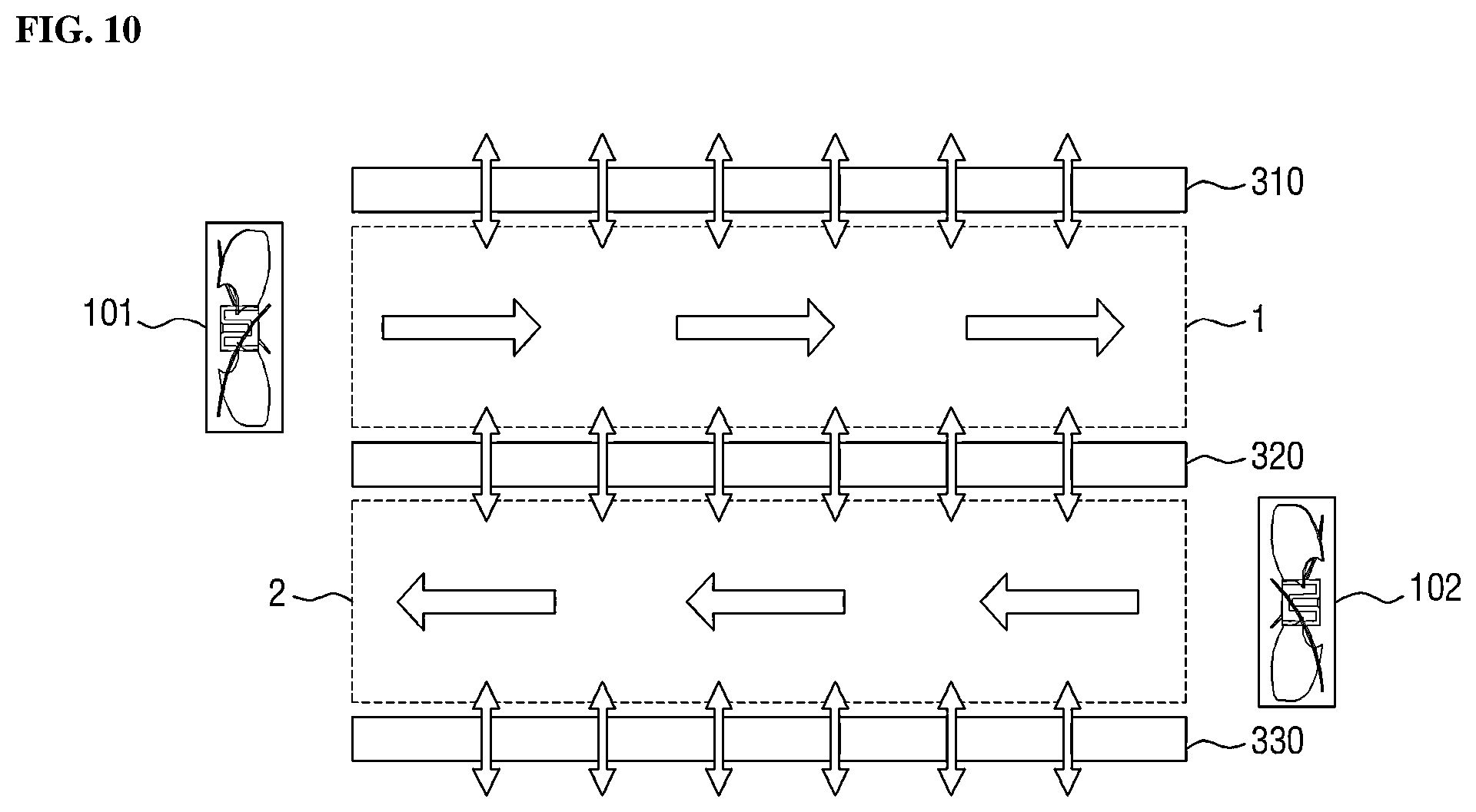 Patent US12422162 Figure 9 – Cooling method and apparatus using internal circulation air flow