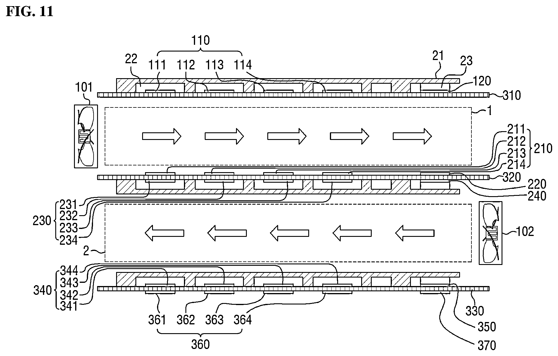 Patent US12422162 Figure 10 – Cooling method and apparatus using internal circulation air flow