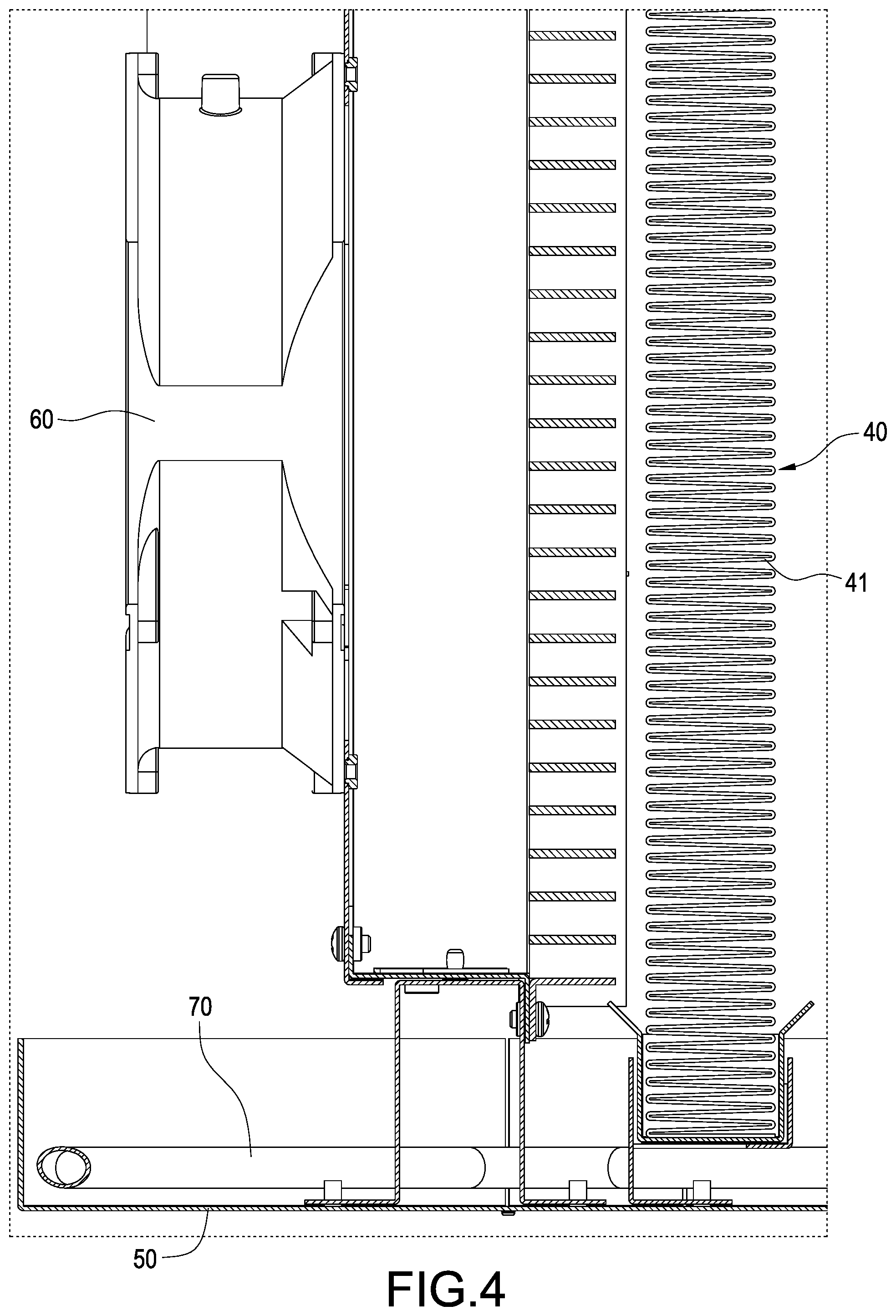 Patent US12422165 Figure 4 – Condensate evaporation device for air conditioning apparatus