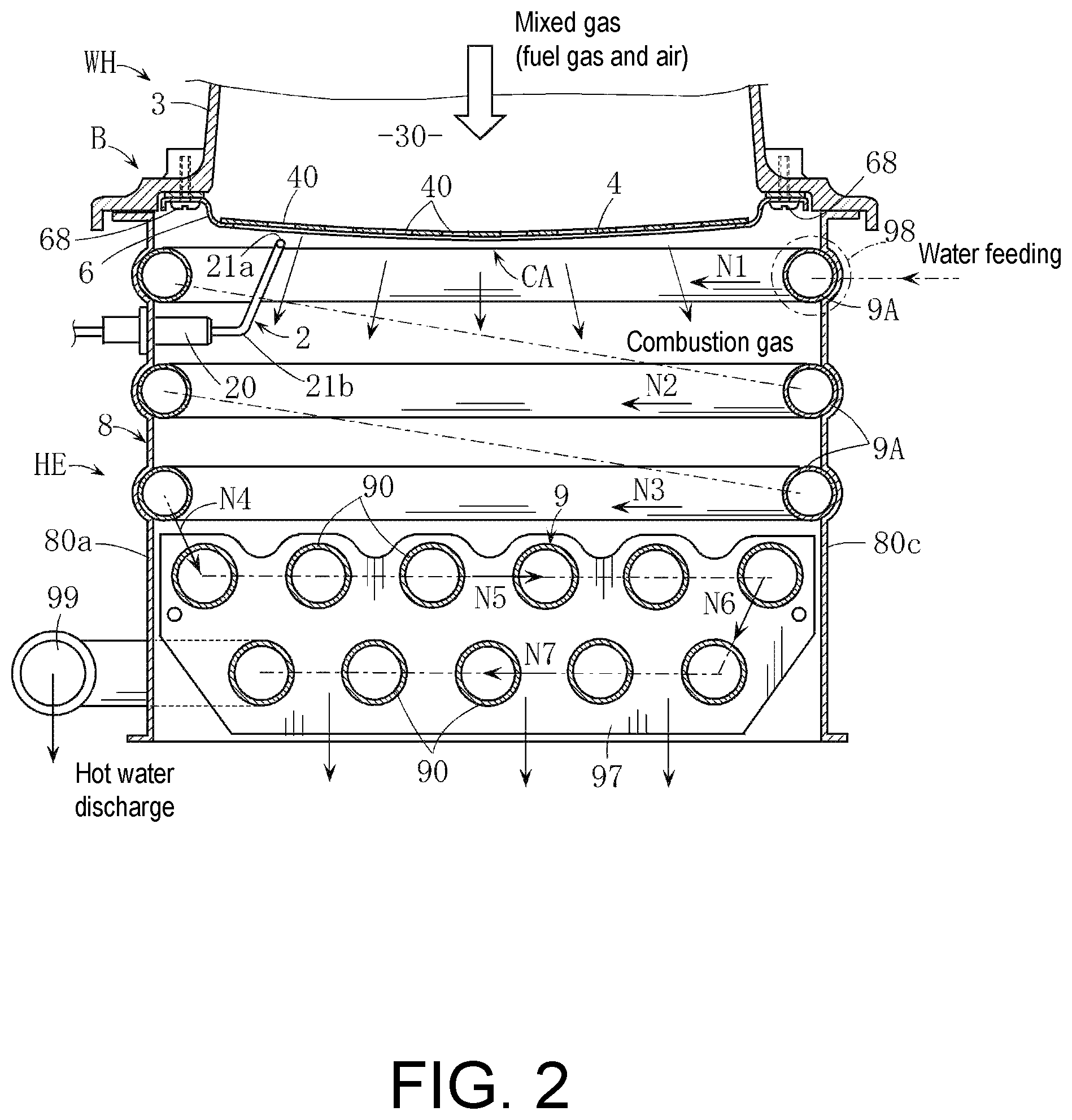 Patent US12422167 Figure 2 – Hot water apparatus