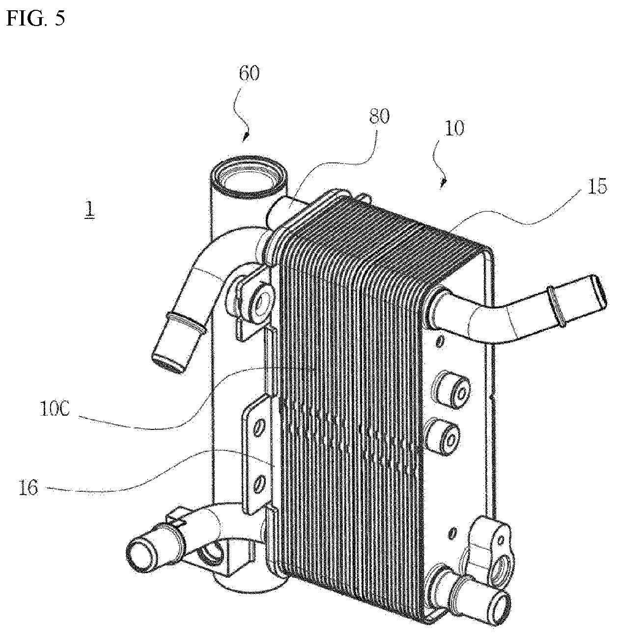 Patent US12422174 Figure 5 – Connector and vehicle heat exchanger comprising same