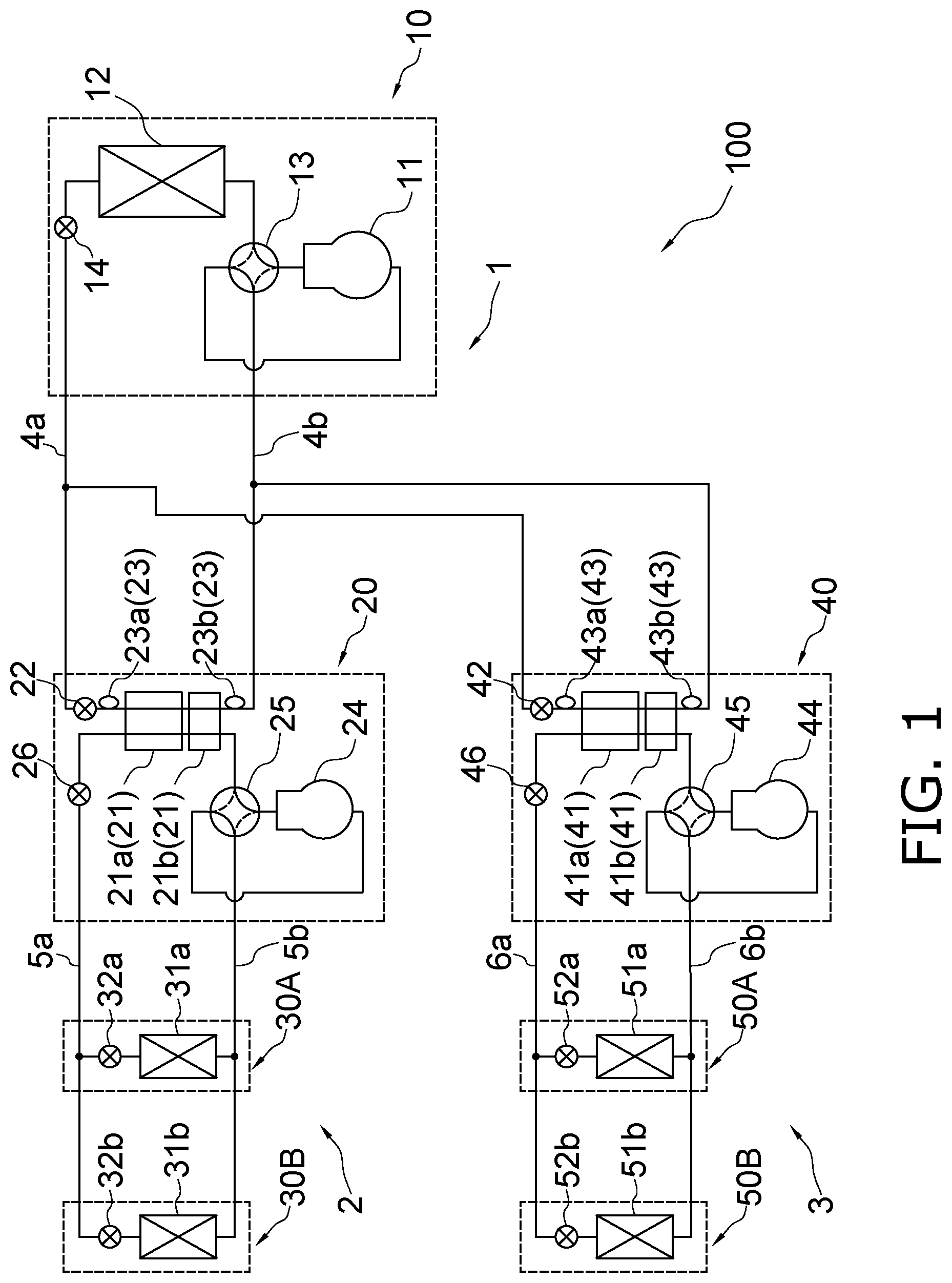 Patent US12422175 Figure 1 – Refrigerant cycle system