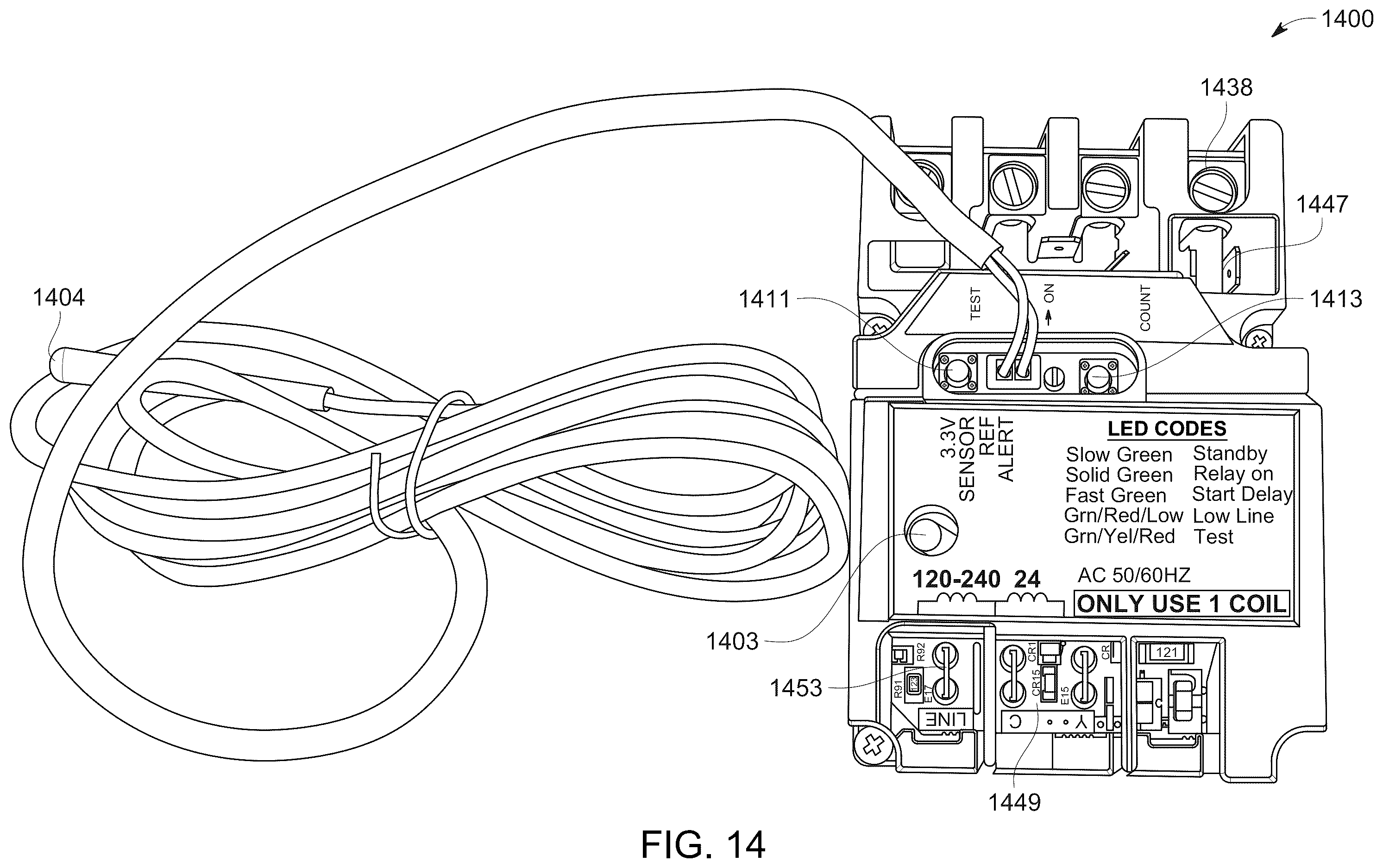 Patent US12422177 Figure 14 – Mitigating compressor liquid migration and/or floodback using suction temperature sensor and/or liquid level sensor