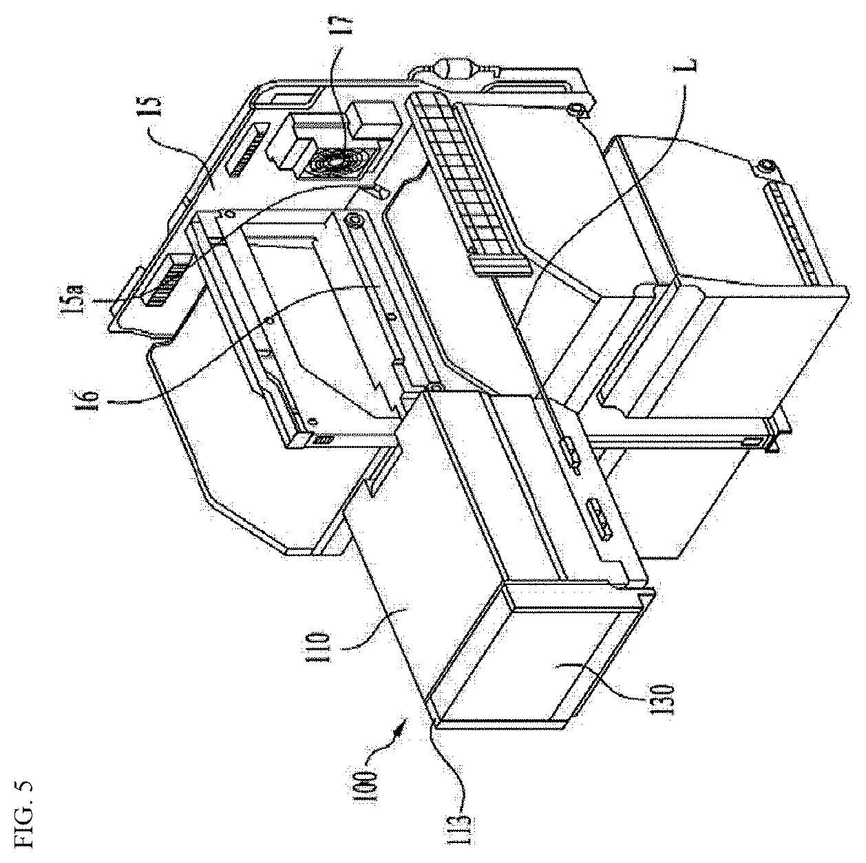 Patent US12422180 Figure 5 – Refrigerator with a thermoelectrically powered rapid freeze comparment