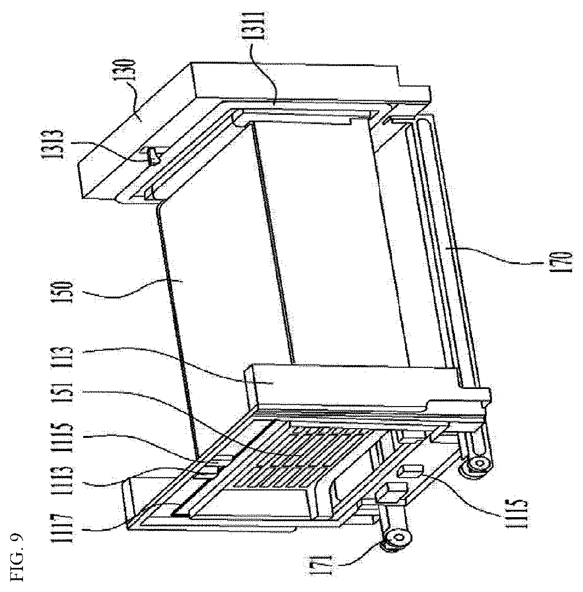 Patent US12422180 Figure 9 – Refrigerator with a thermoelectrically powered rapid freeze comparment