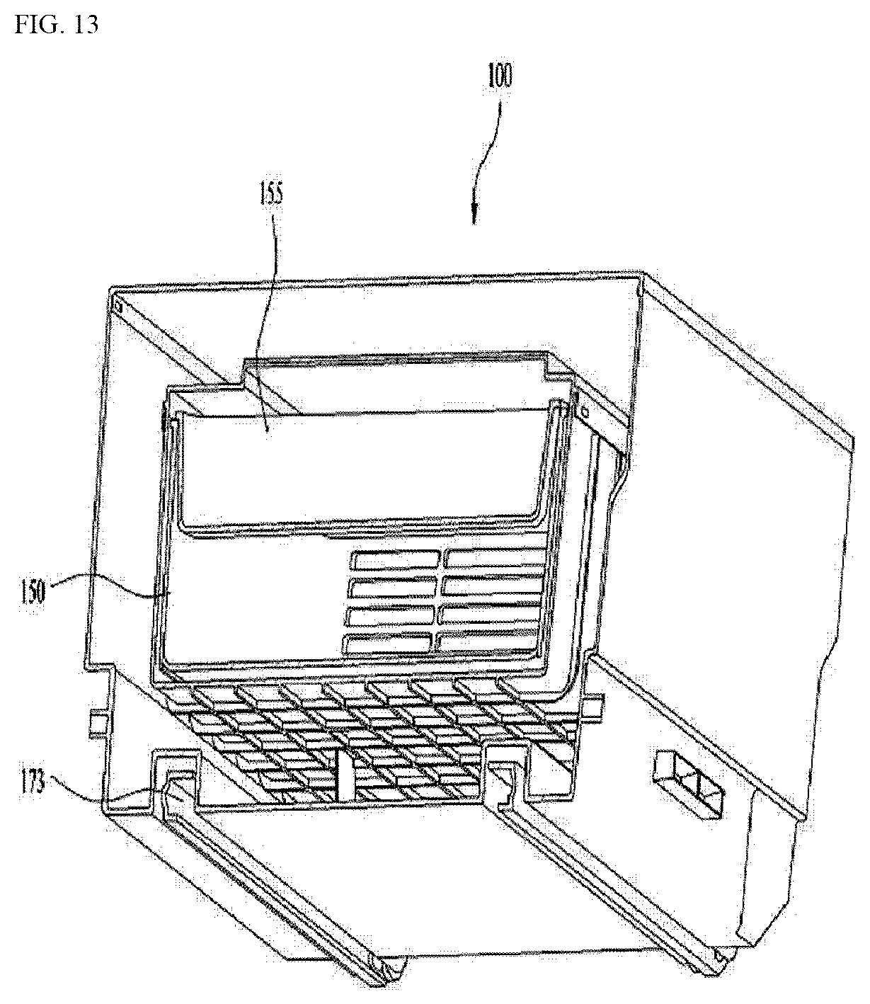 Patent US12422180 Figure 13 – Refrigerator with a thermoelectrically powered rapid freeze comparment
