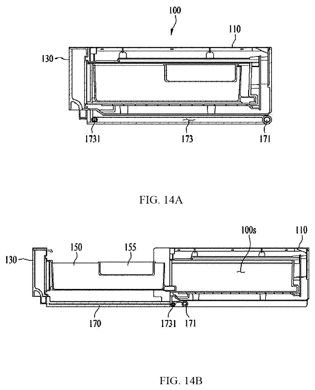 Patent US12422180 Figure 14 – Refrigerator with a thermoelectrically powered rapid freeze comparment