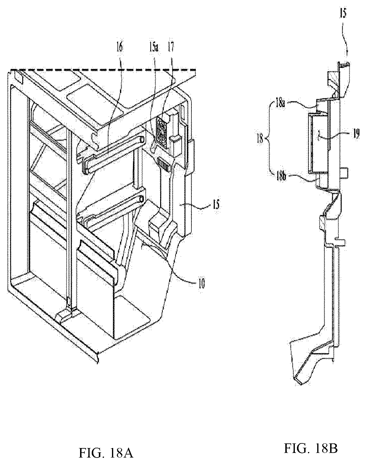 Patent US12422180 Figure 18 – Refrigerator with a thermoelectrically powered rapid freeze comparment