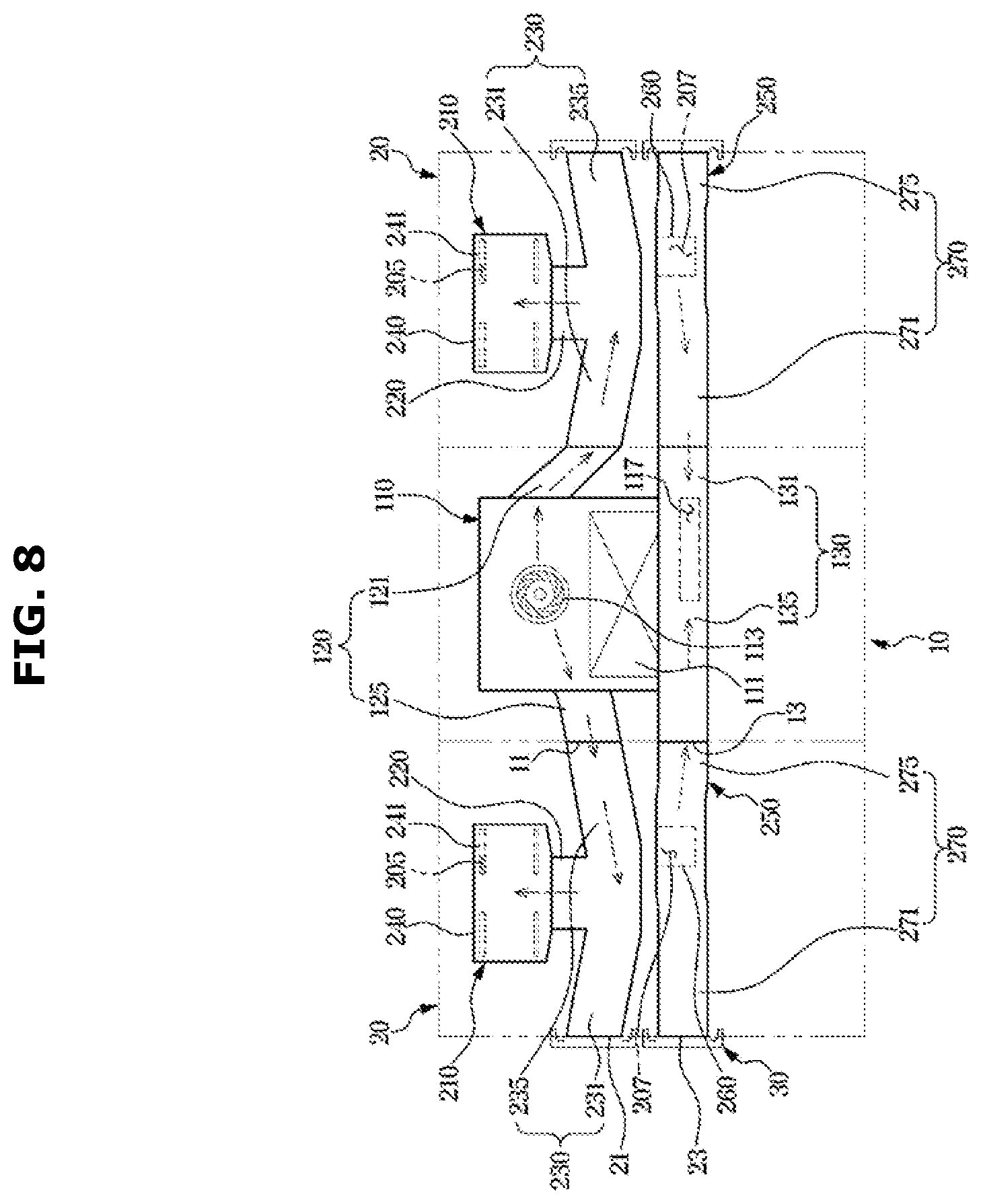 Patent US12422181 Figure 8 – Module refrigerator