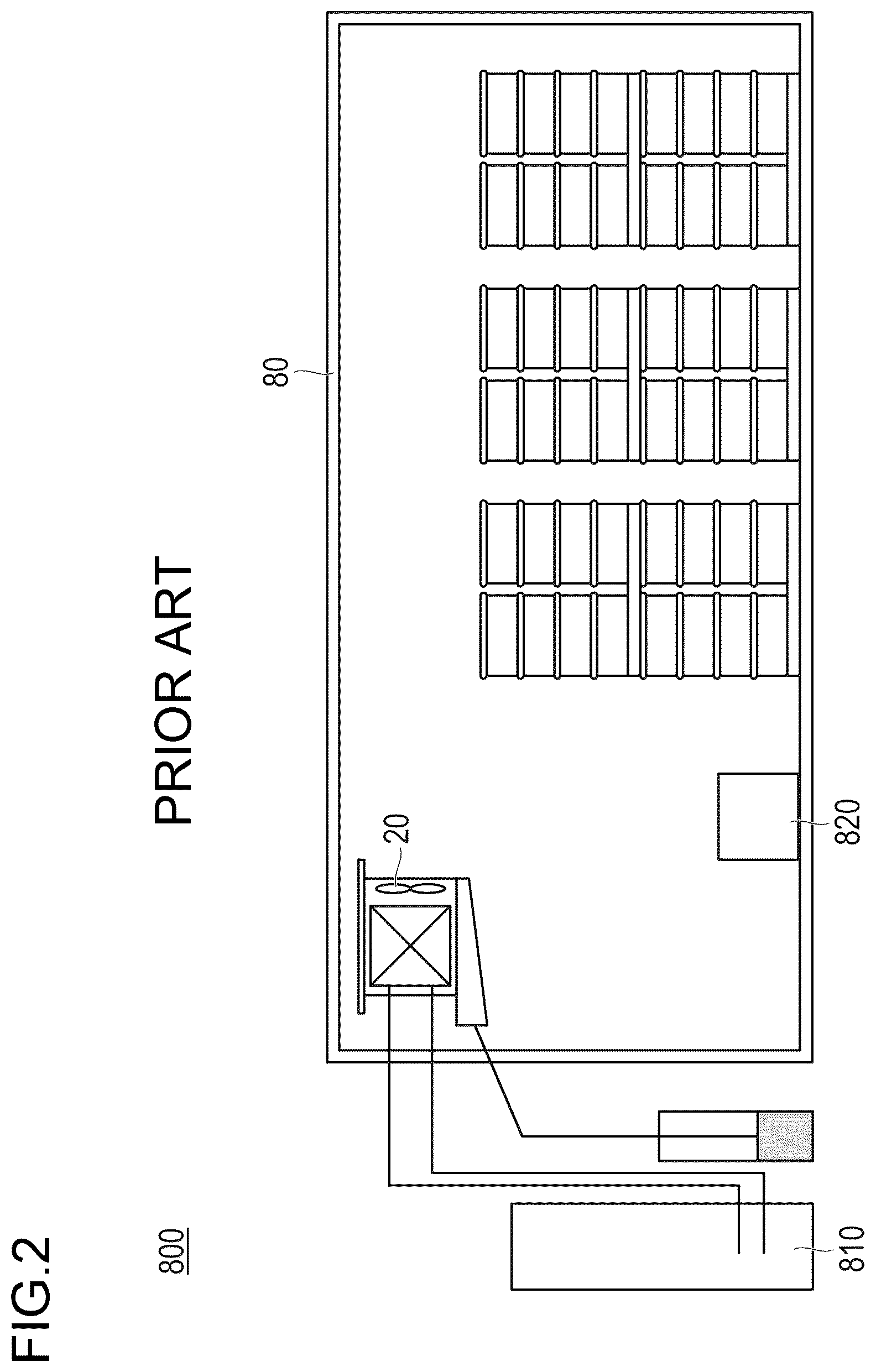 Patent US12422182 Figure 2 – Cooling device and cooling method including high humidity storage area and adjustable fan