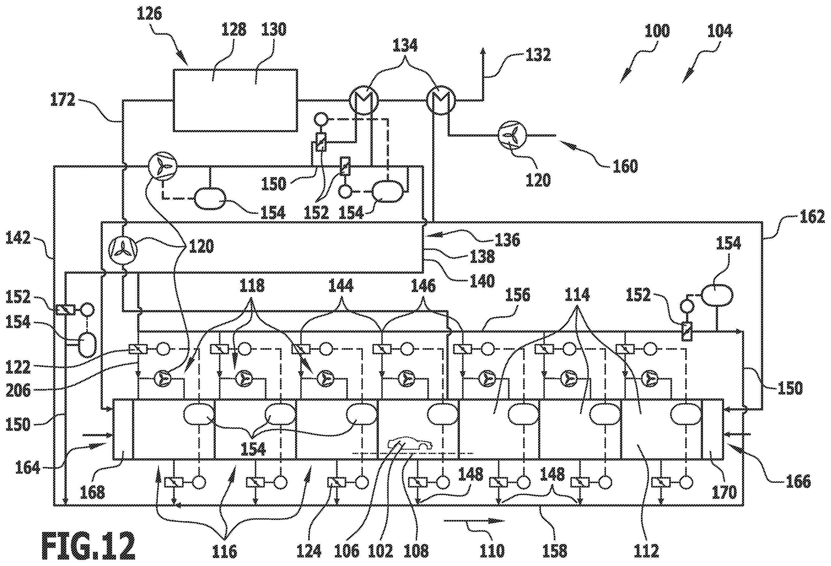 Patent US12422188 Figure 12 – Treatment installation and method for treating workpieces