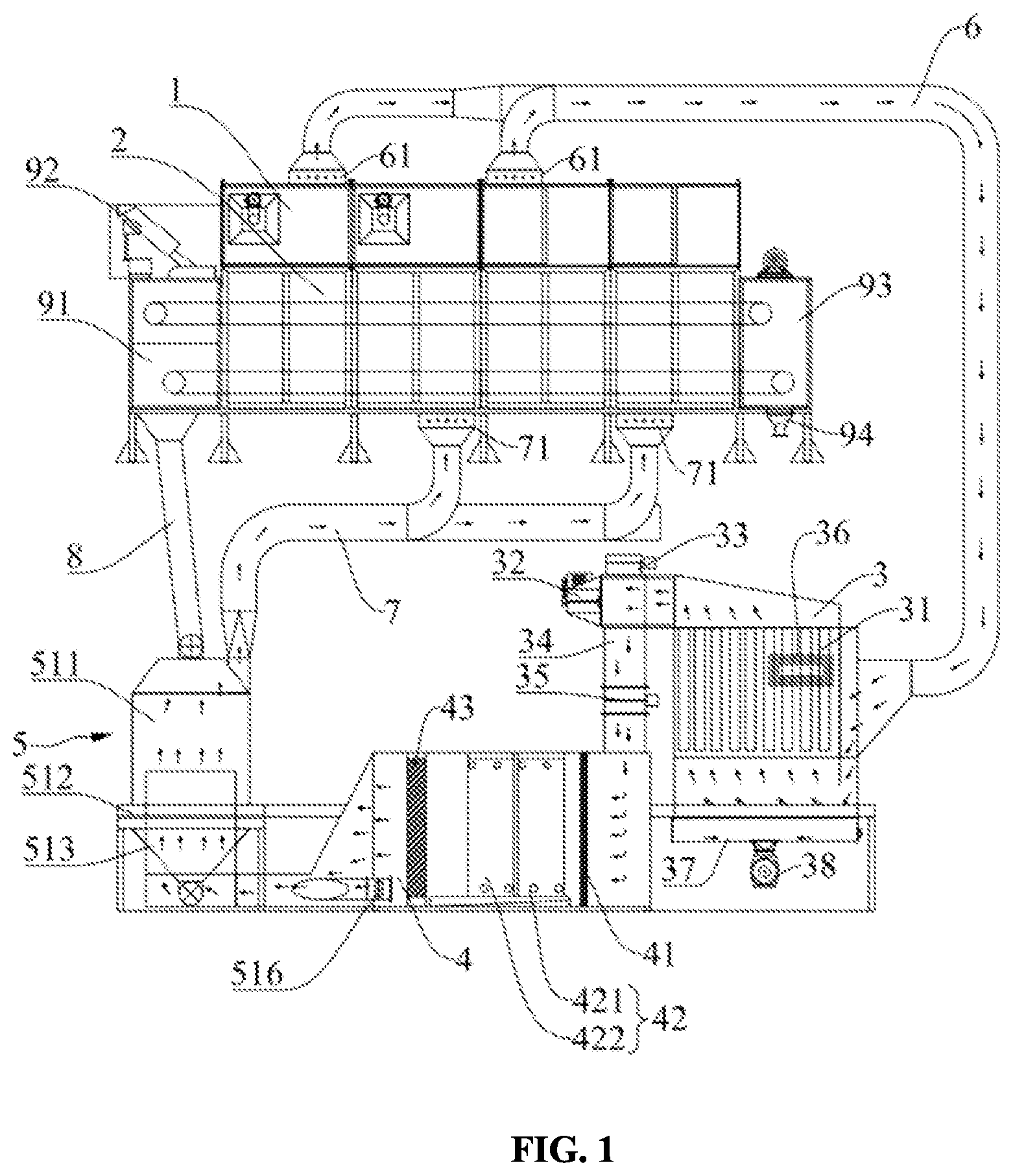 Patent US12422189 Figure 1 – Material drying and cooling integrated machine
