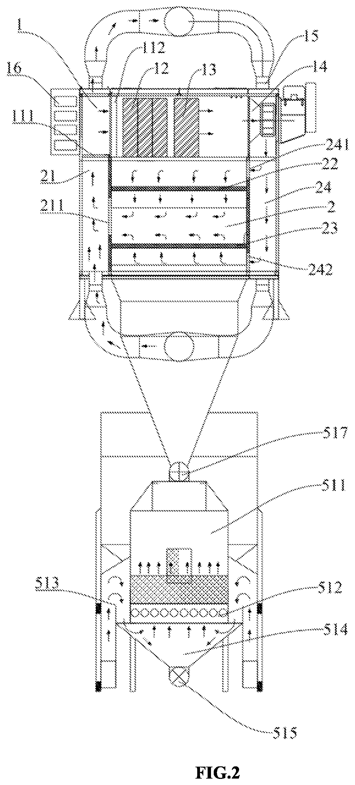 Patent US12422189 Figure 2 – Material drying and cooling integrated machine